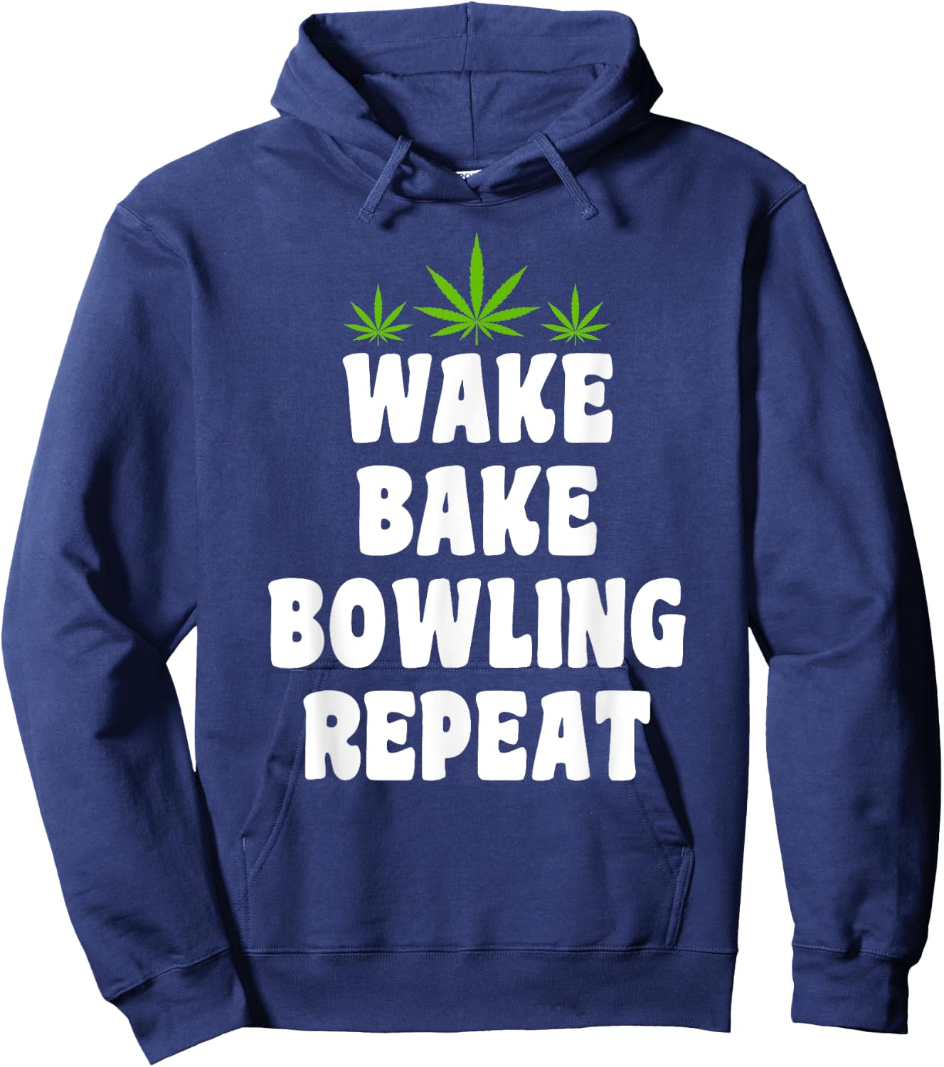 Bowling & Cannabis Marijuana Weed Smoker Hoodie - Hoodie | Navy