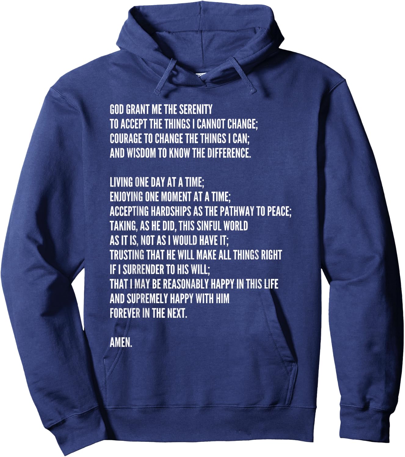 Serenity Prayer Hoodie - Hoodie | Navy