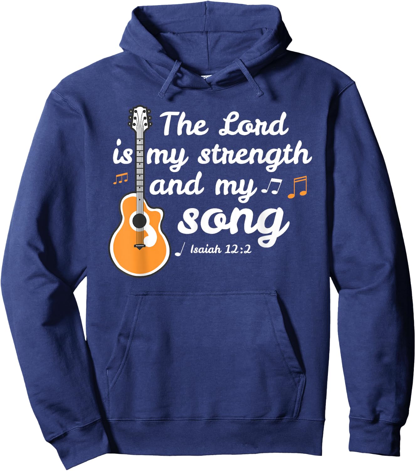 The Lord is My Strength Song - Christian Musician Hoodie - Hoodie | Navy