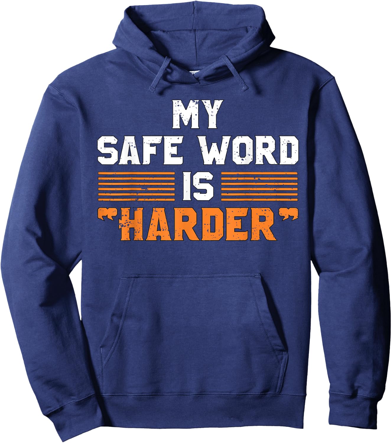 Safe Word Is Harder | Naughty Dirty Adult Humor Sub Dom Hoodie - Hoodie | Navy