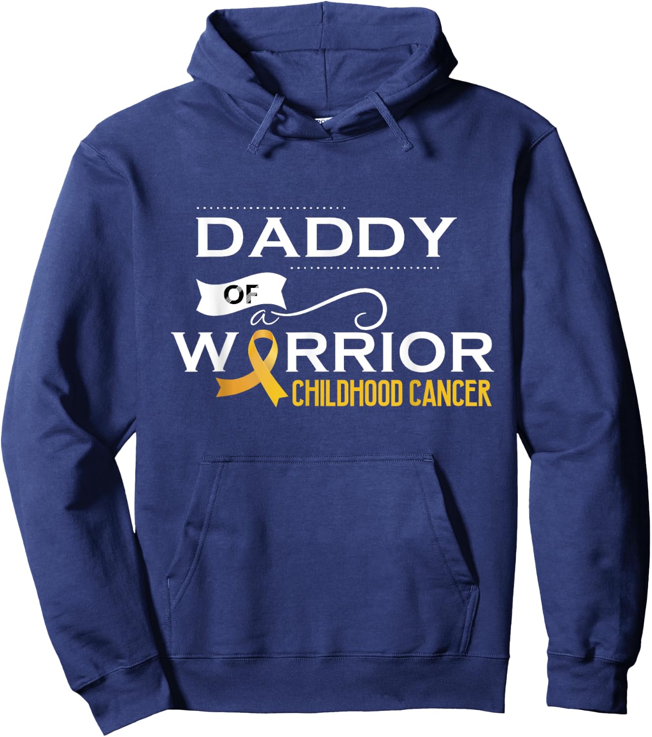 Childhood cancer awareness Daddy of a warrior Hoodie - Hoodie | Navy
