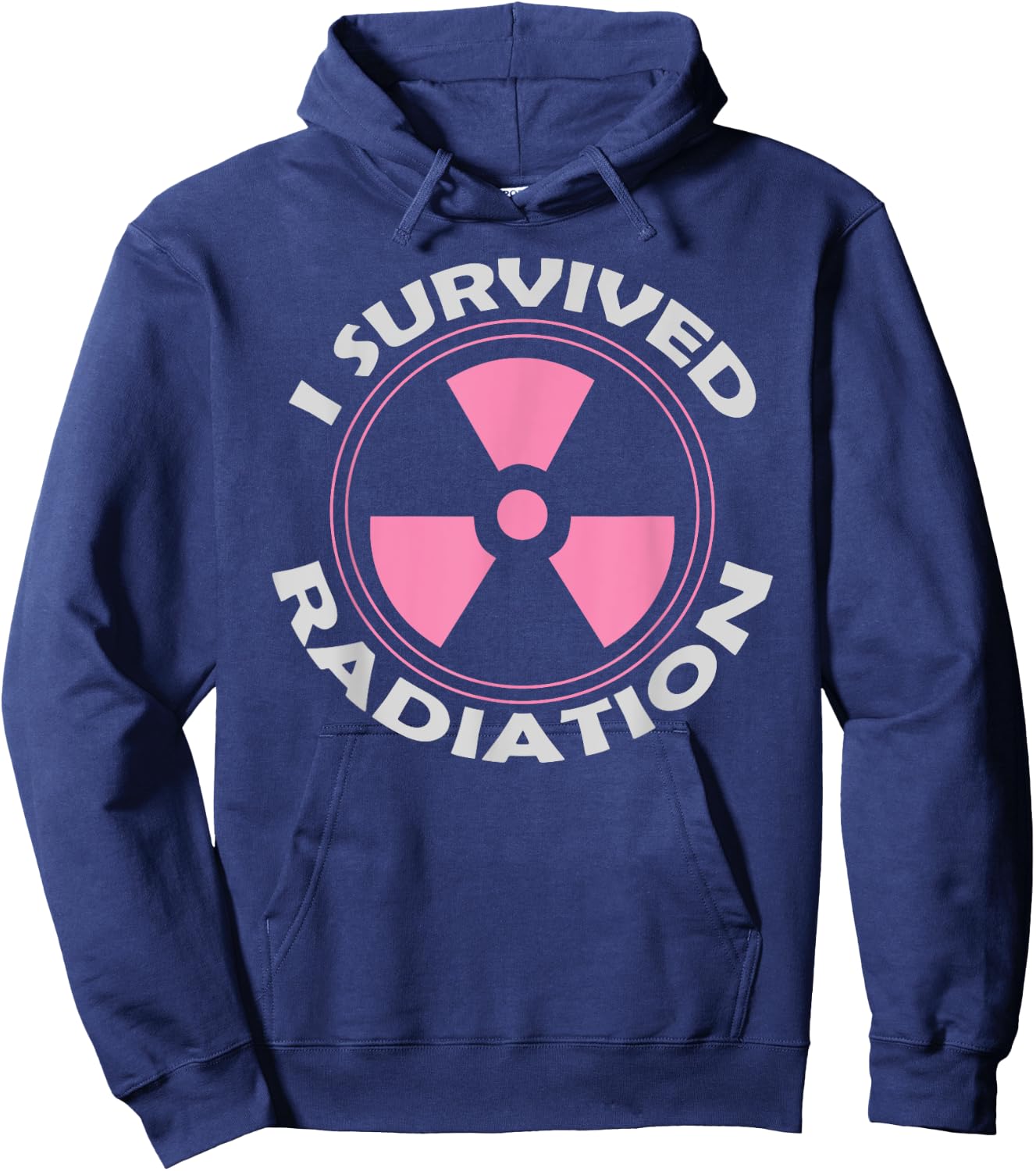 Funny Caution Cancer Awareness I Survived Radiation Gift Hoodie - Hoodie | Navy