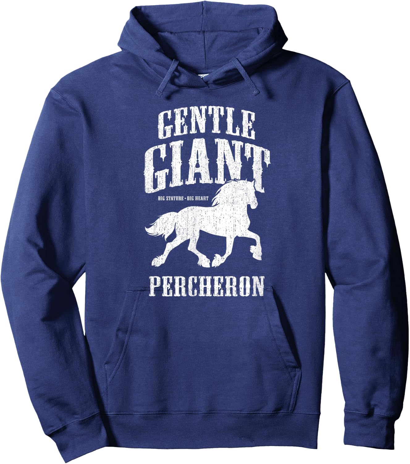 Gentle Giant - Percheron Draft Horse Hoodie - Hoodie | Navy