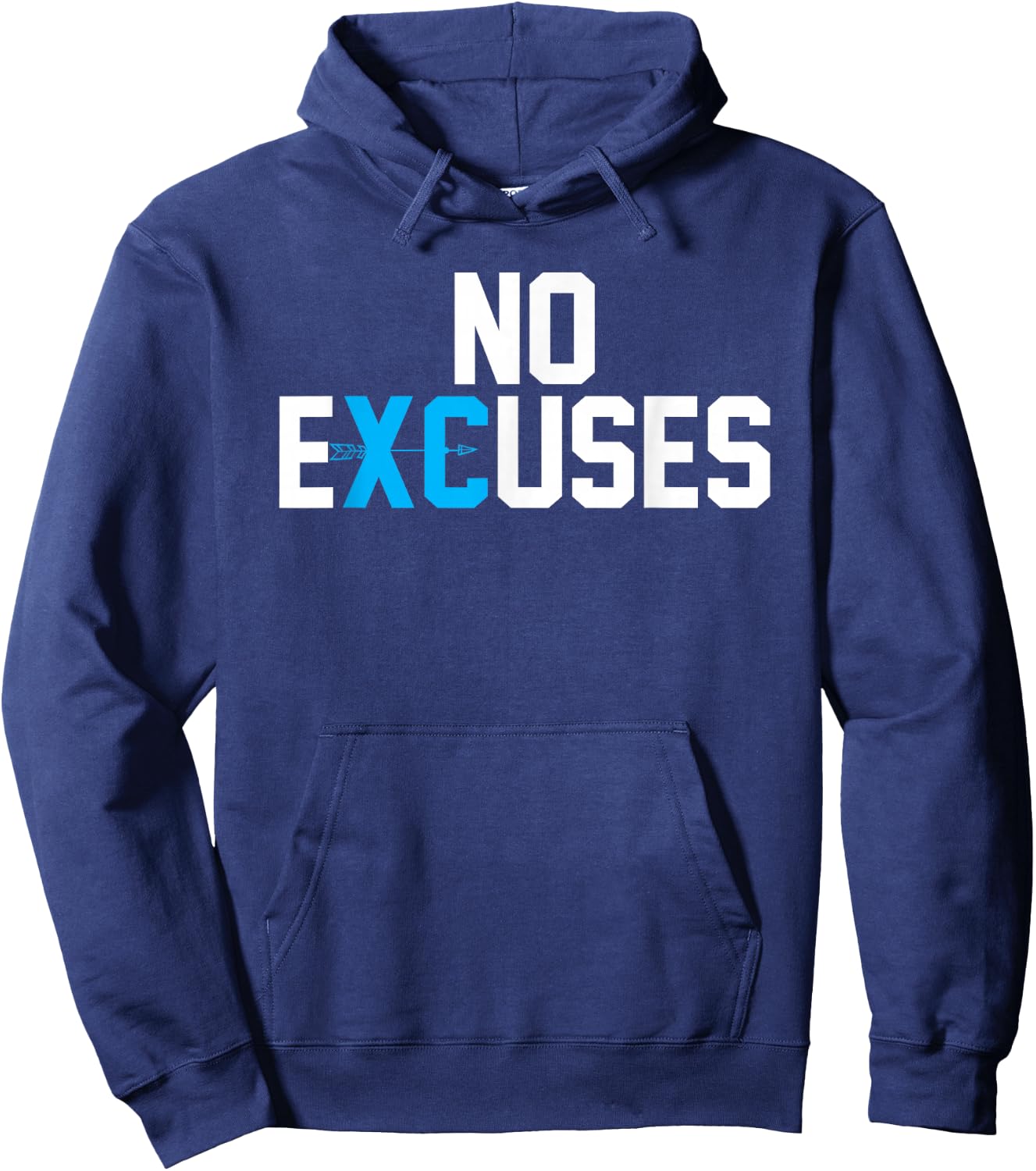 No Excuses | Cross Country Track And Field Running Gift Hoodie - Hoodie | Navy