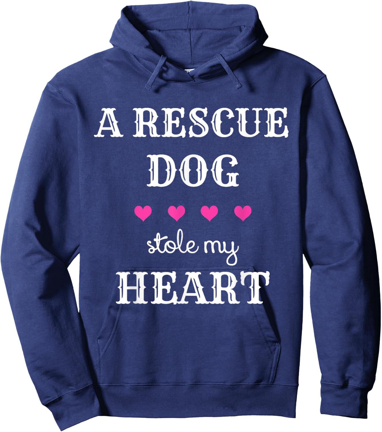 Dog Rescue - A Rescue Dog Stole My Heart Women Girls Kids Hoodie - Hoodie | Navy