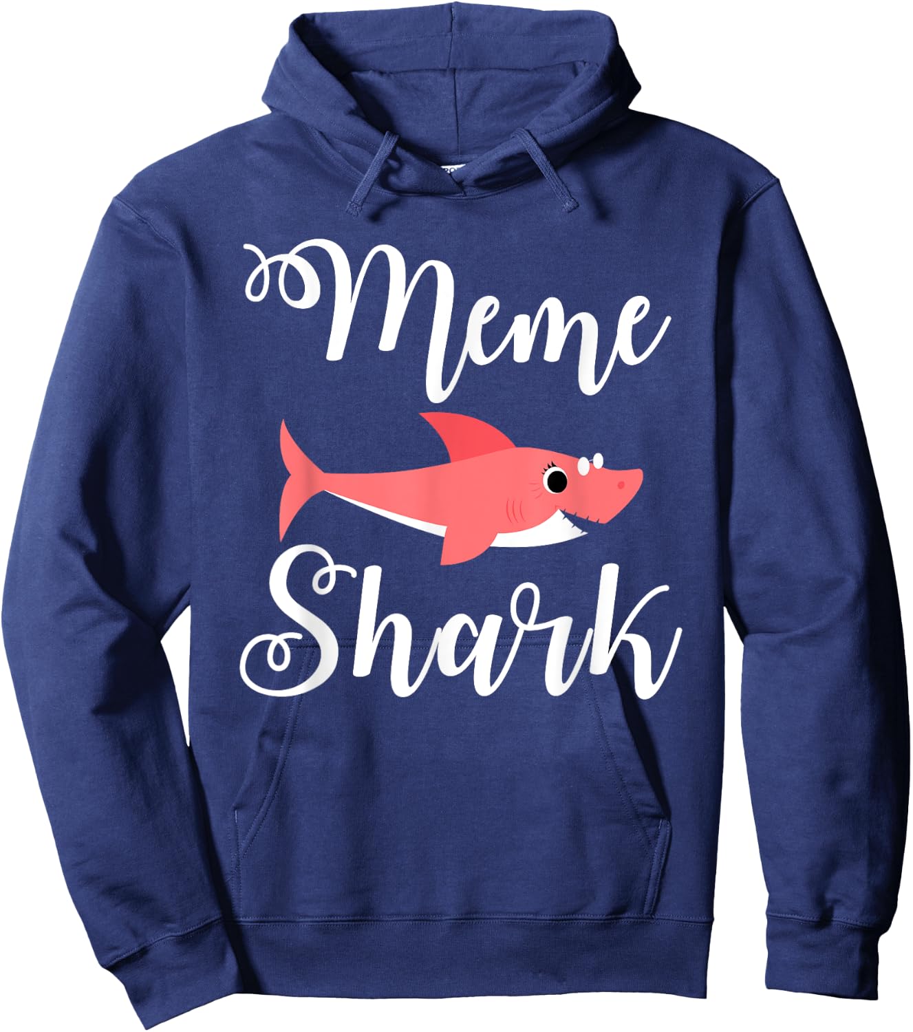 MeMe Shark Funny French Canadian Grandma Novelty Hoodie - Hoodie | Navy