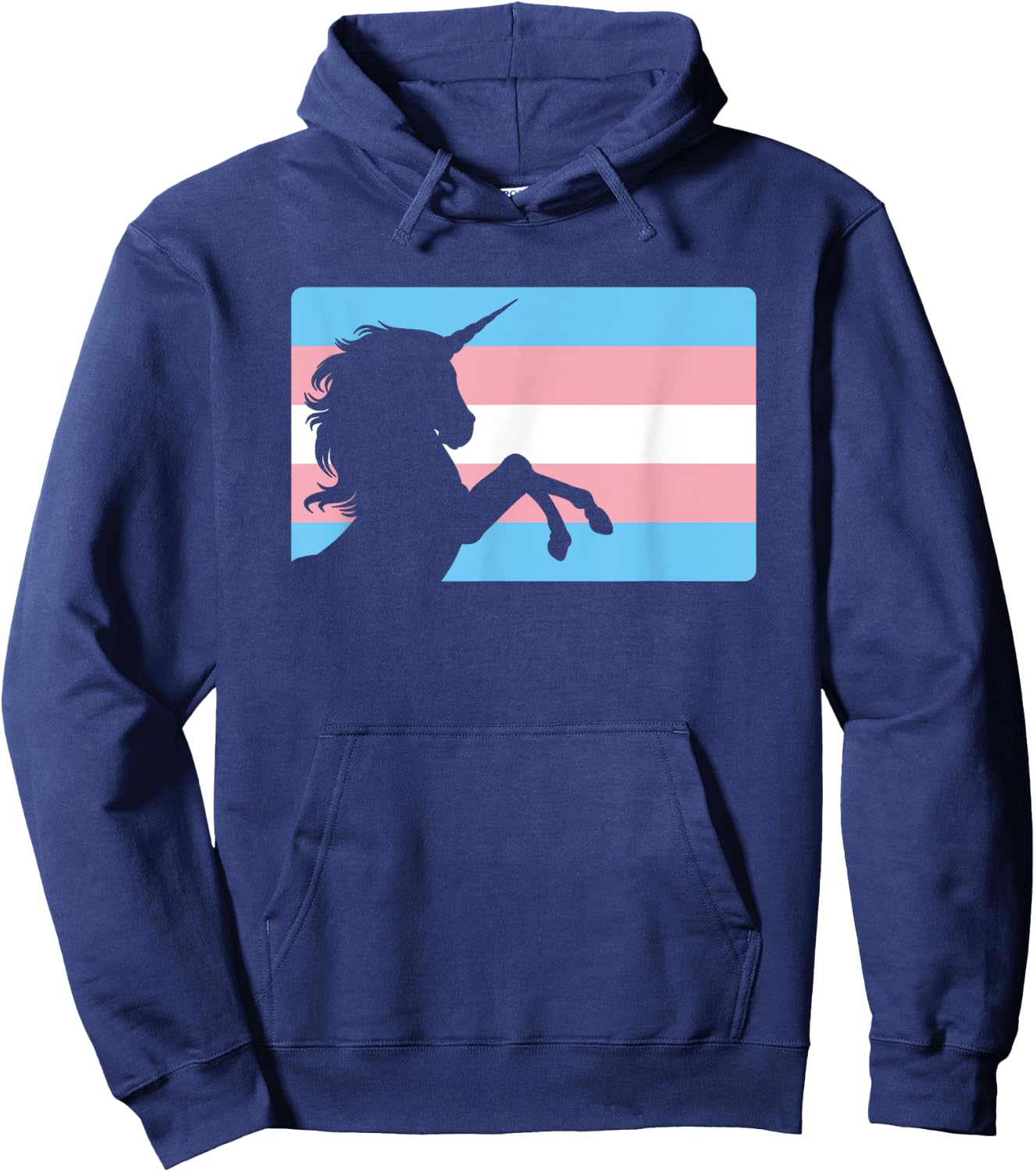 Transgender Unicorn Gift Trans Pride Flag Men Women Kids Hoodie - Hoodie | Navy