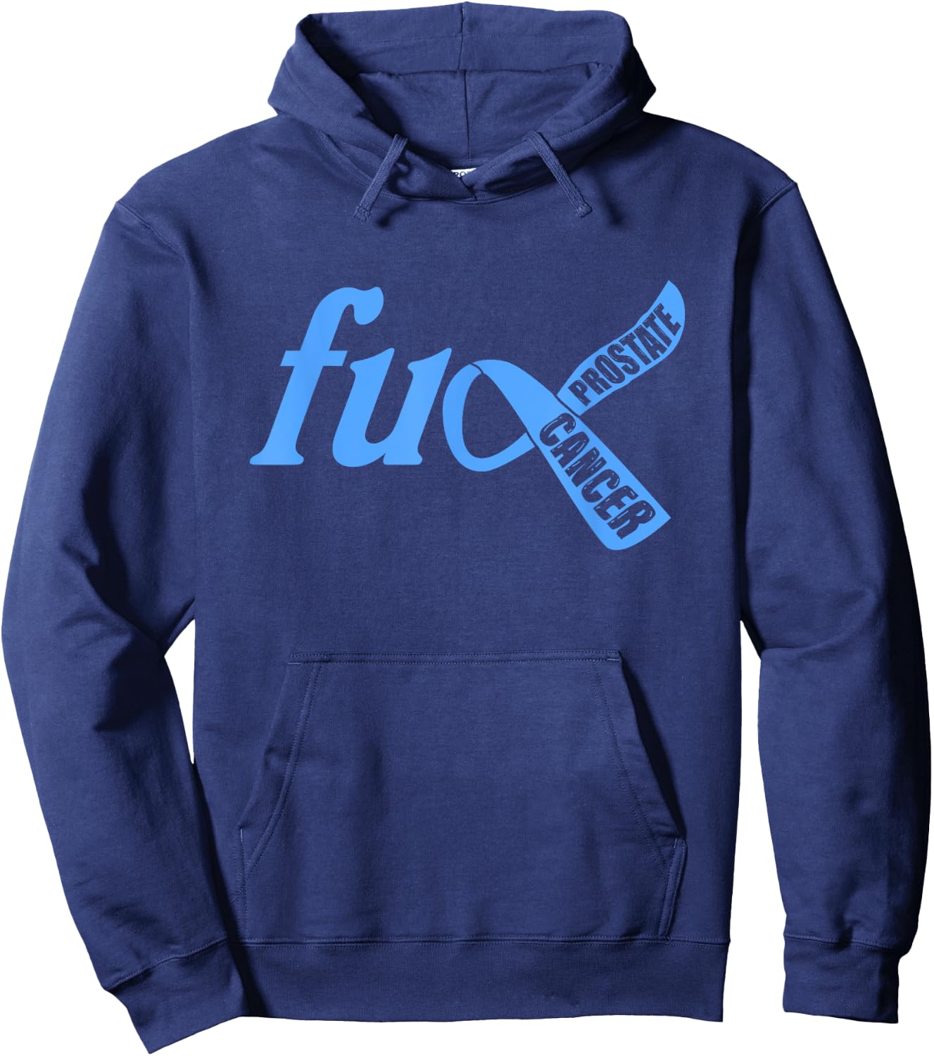 Funny Fuck Prostate Cancer Awareness Ribbon Gifts Hoodie - Hoodie | Navy