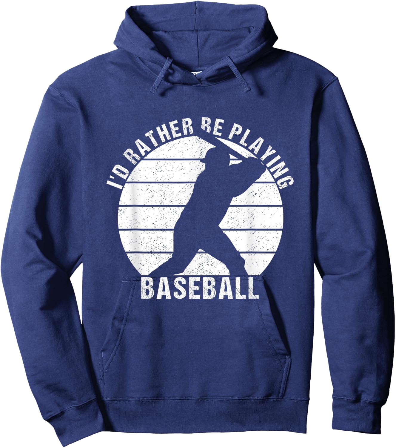 I'd Rather Be Playing Baseball Baseball Player, Coach Hoodie - Hoodie | Navy