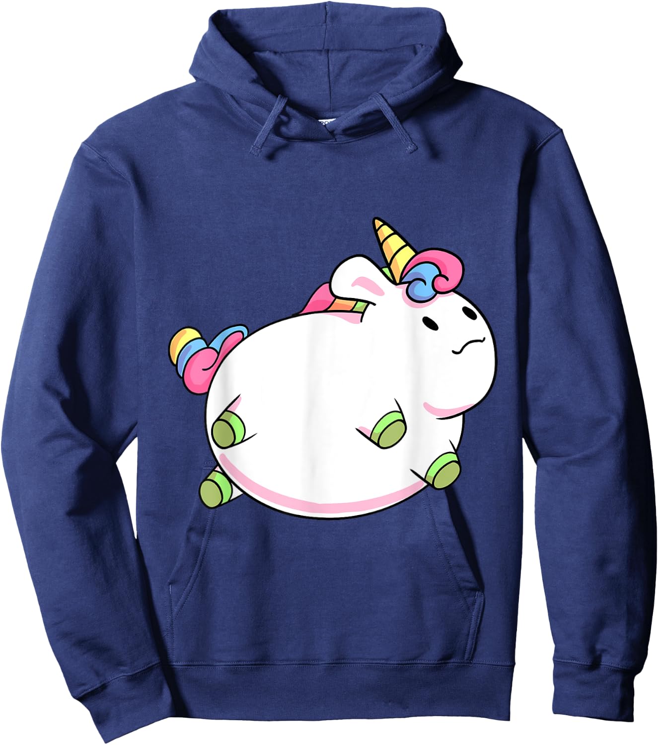 Chubby Unicorn Cute Fluffy Fat Magical Animal Girls Gift Hoodie - Hoodie | Navy