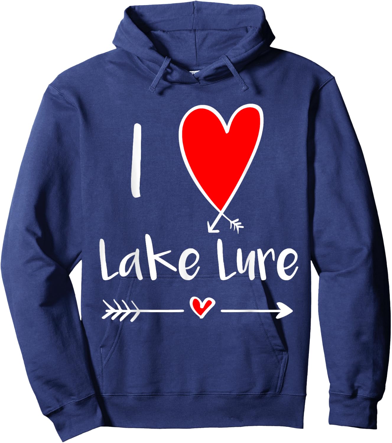 I Love Lake Lure, North Carolina Blue Ridge Mountains NC Hoodie - Hoodie | Navy