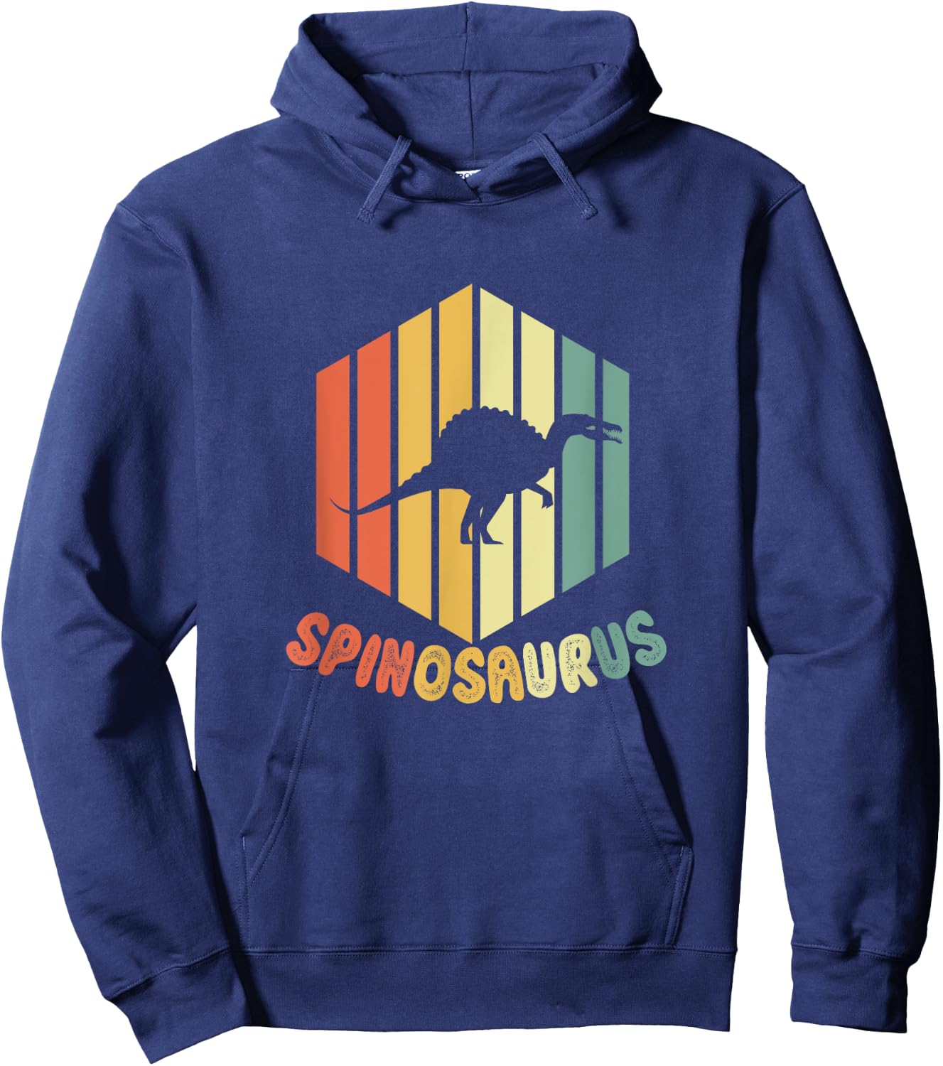 Retro Spinosaurus Dinosaur Paleontolgy Funny Gift Hoodie - Hoodie | Navy