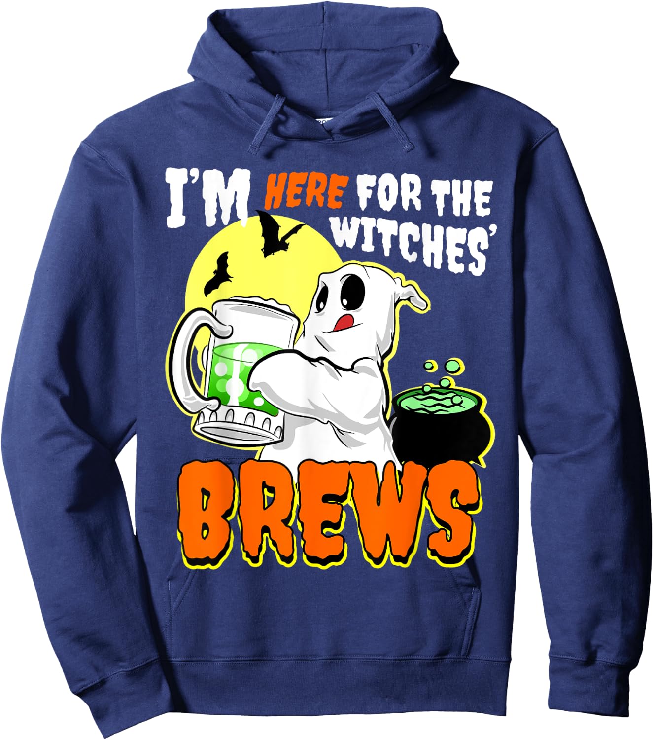I'm Just Here for the Witches Brew Shirt Hoodie - Hoodie | Navy
