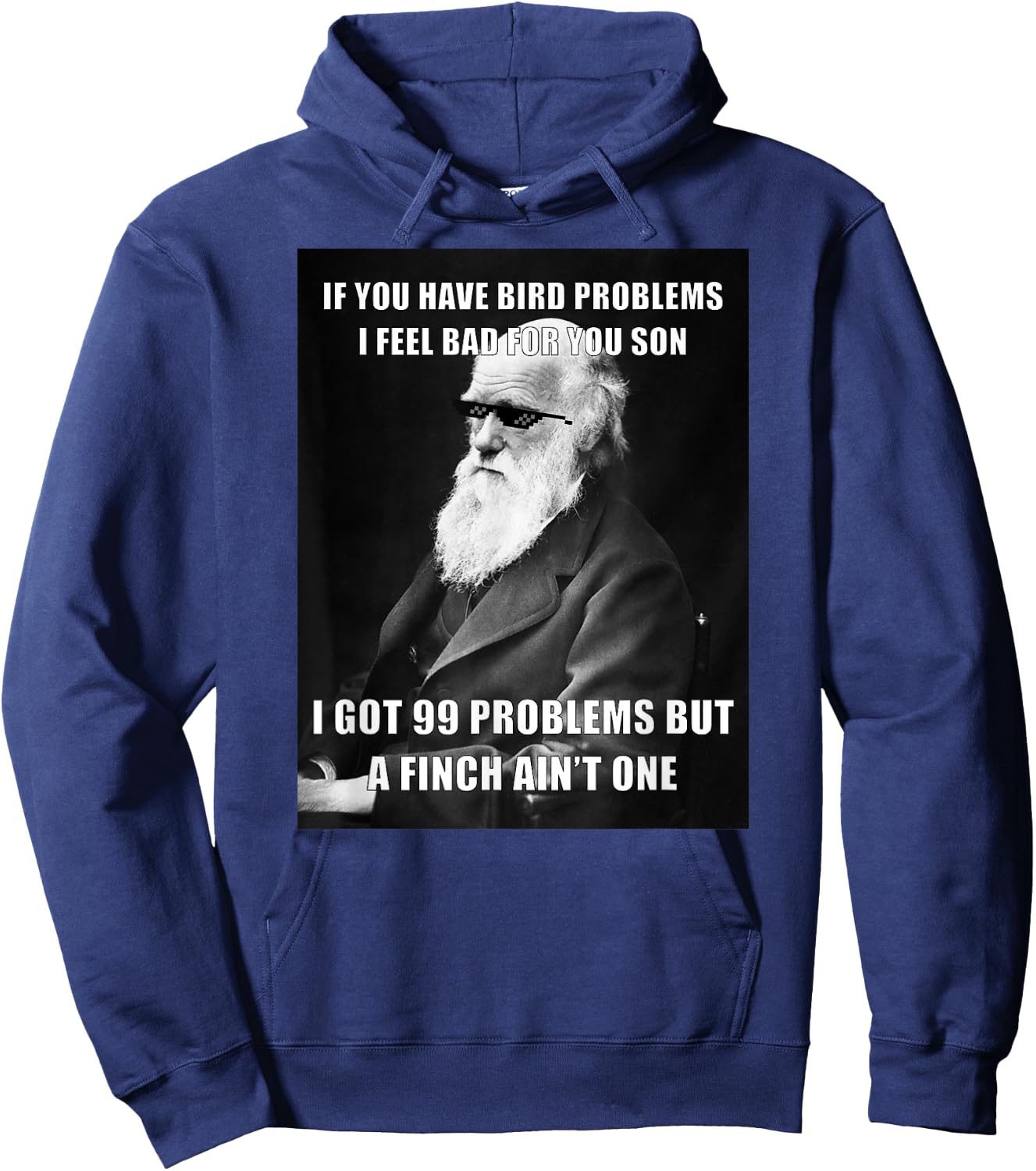 Funny Charles Darwin 99 Problems Meme Science Hoodie - Hoodie | Navy