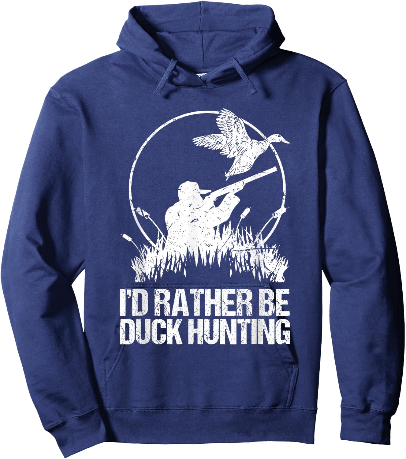Id Rather Be Duck Hunting Funny Goose Hunter Gift Hoodie - Hoodie | Navy