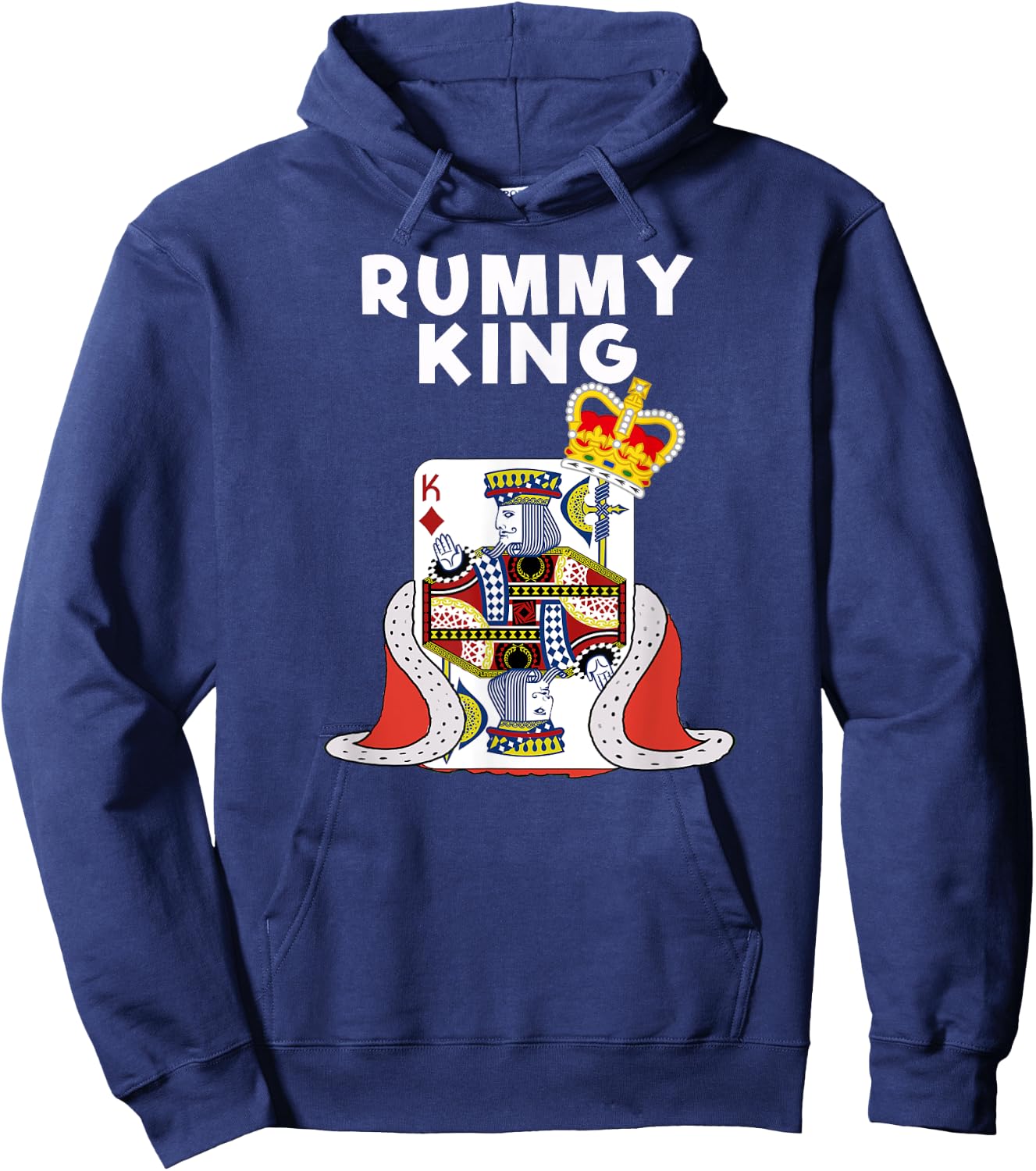 Rummy - Funny Rummy Card Game King Hoodie - Hoodie | Navy