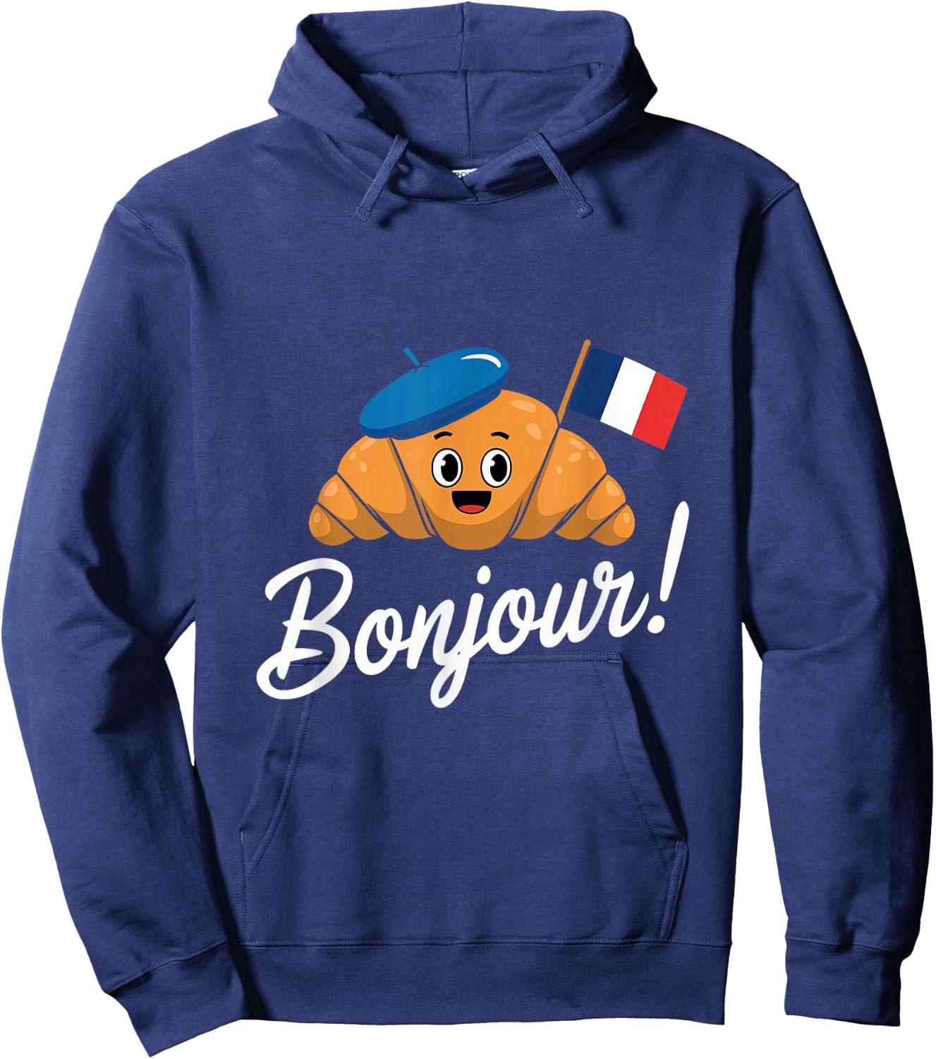 Croissant French France Baking Baker Breakfast Women Men Hoodie - Hoodie | Navy