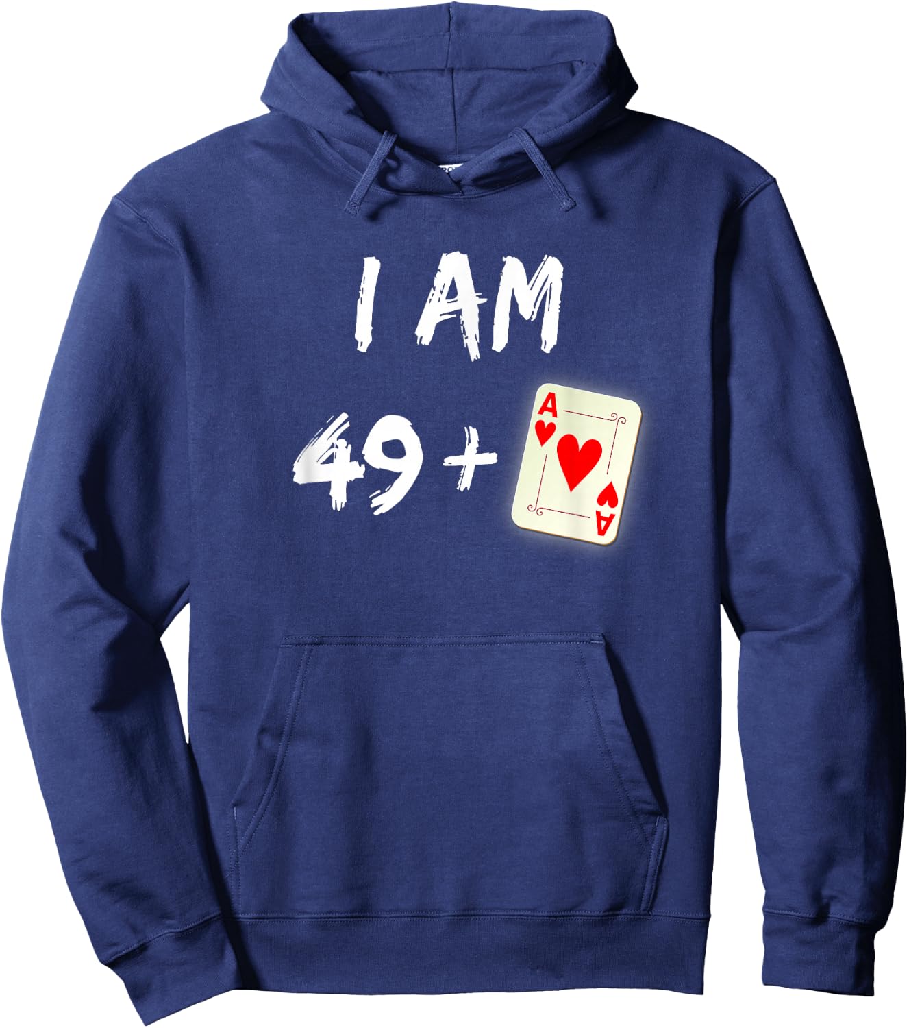50th Birthday Poker Shirt Poker Player Gift Party Ace Hoodie - Hoodie | Navy
