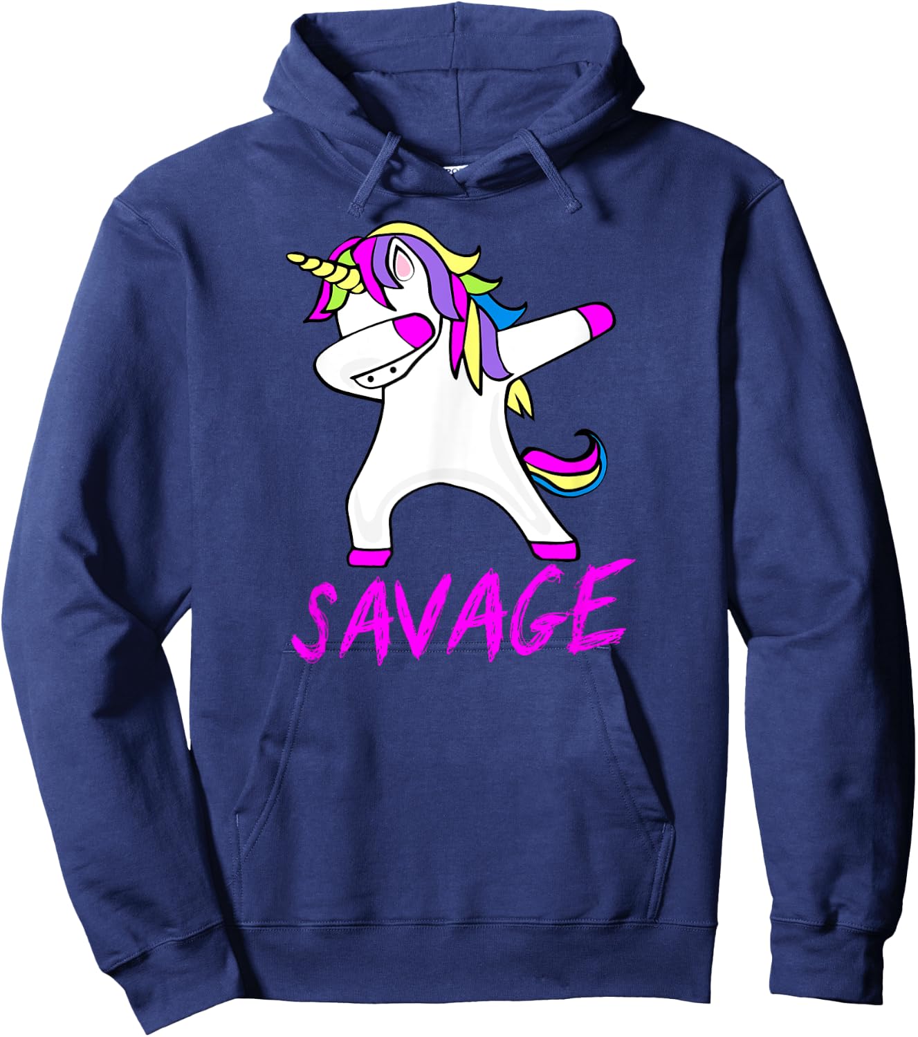 Savage Unicorn Shirt for Youth Adult Women Girls Hoodie - Hoodie | Navy
