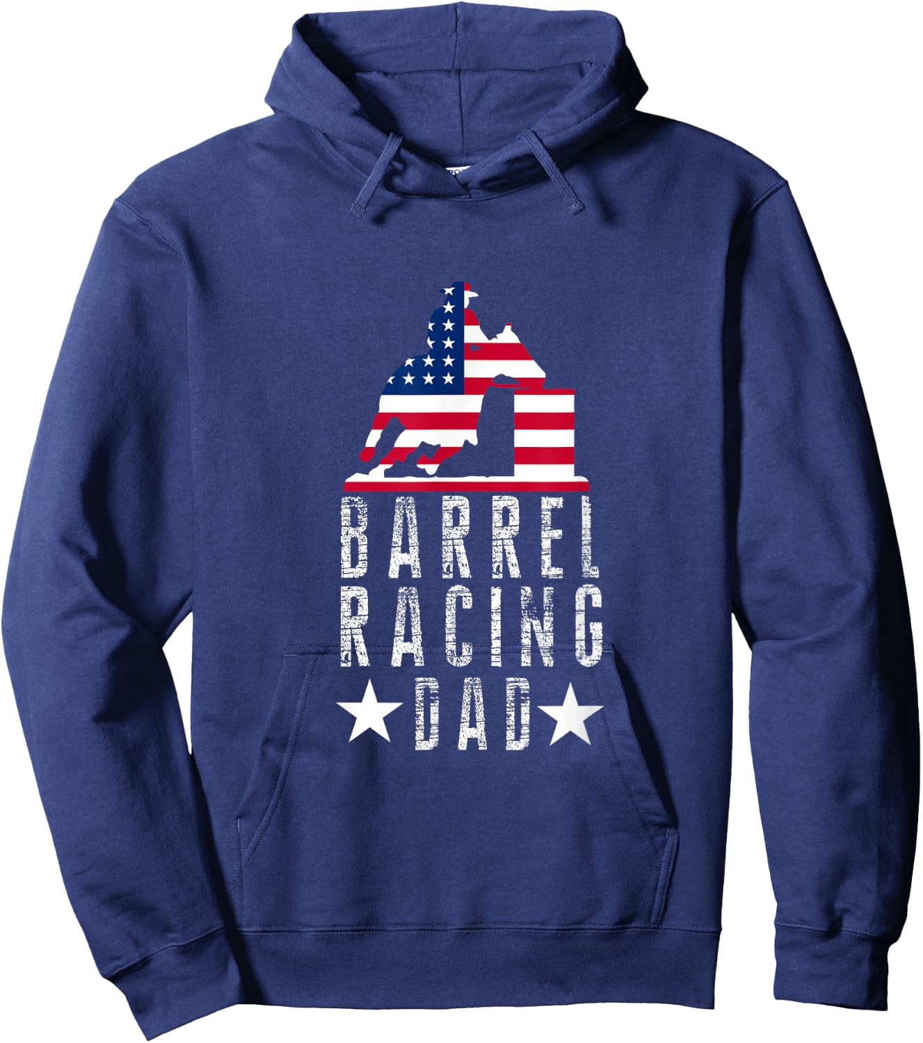 American Pride - Barrel Racing Dad Hoodie - Hoodie | Navy