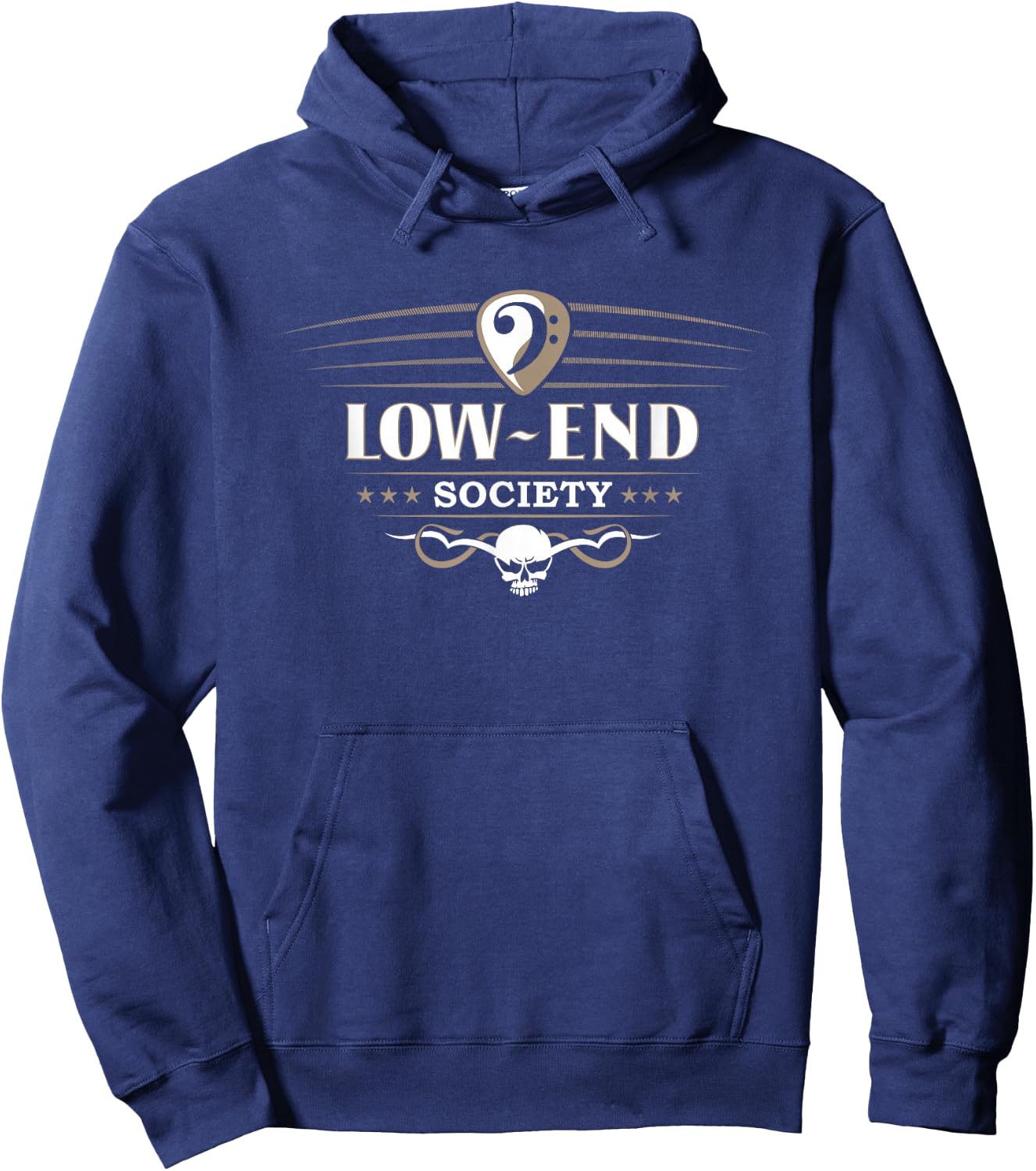 Low End Society Bassist Gift Hoodie - Hoodie | Navy