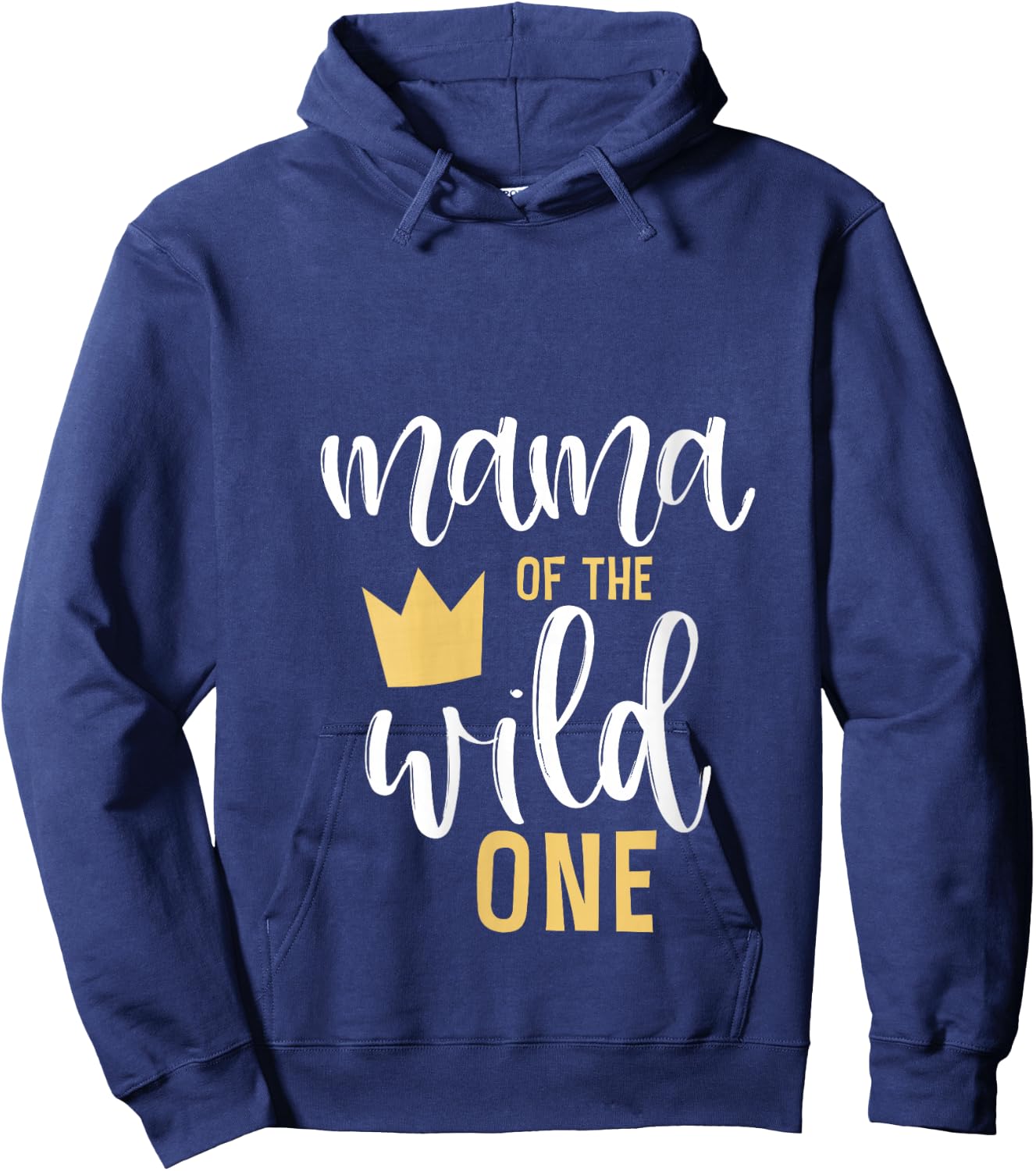 Mama of The Wild One 1st Birthday Matching First Thing Mommy V-Neck Hoodie - Hoodie | Navy