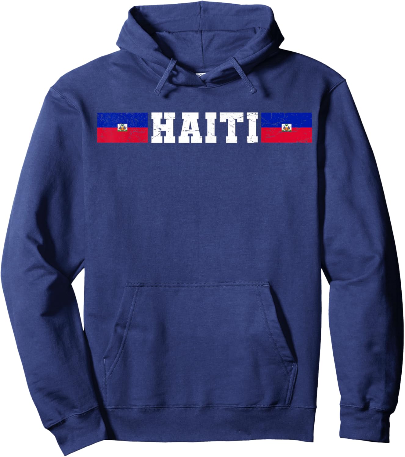 Haiti Vintage Flag Shirt Proud Haitian Men Women Hoodie - Hoodie | Navy