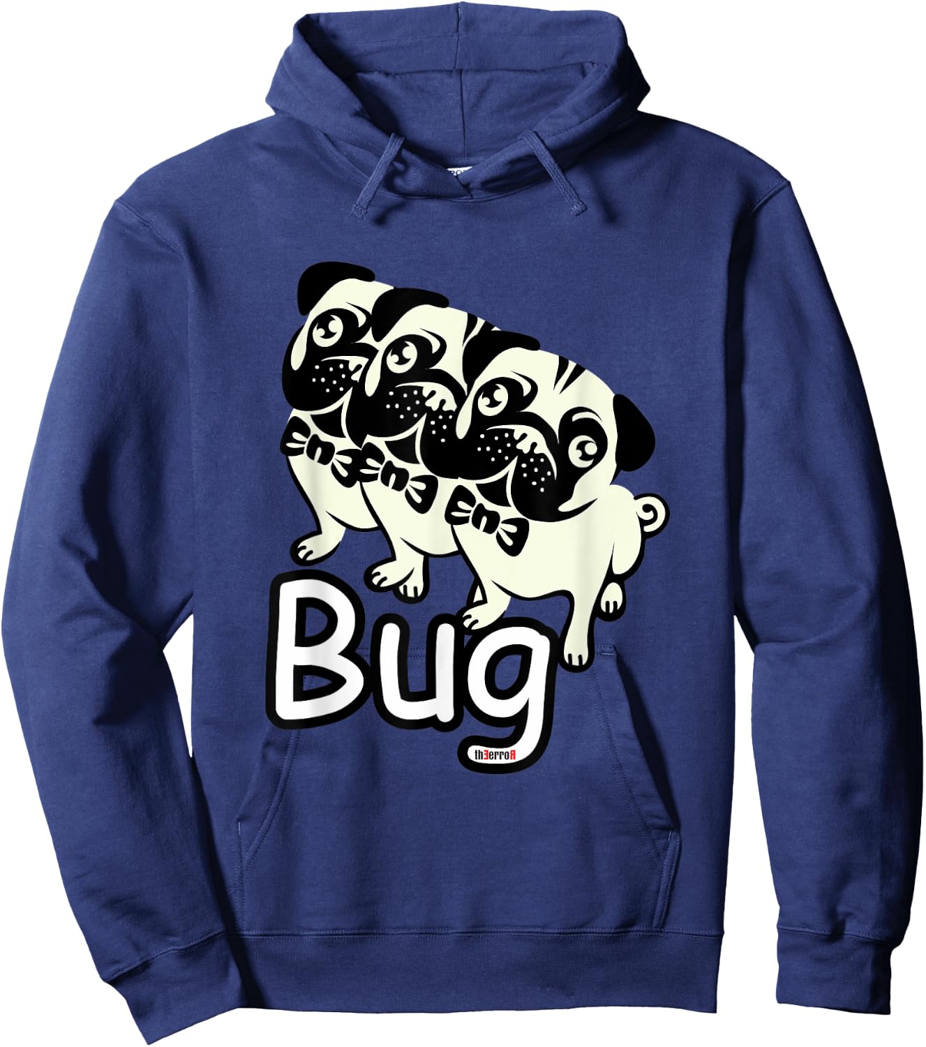 Funny Pug bug Shirt Hoodie - Hoodie | Navy