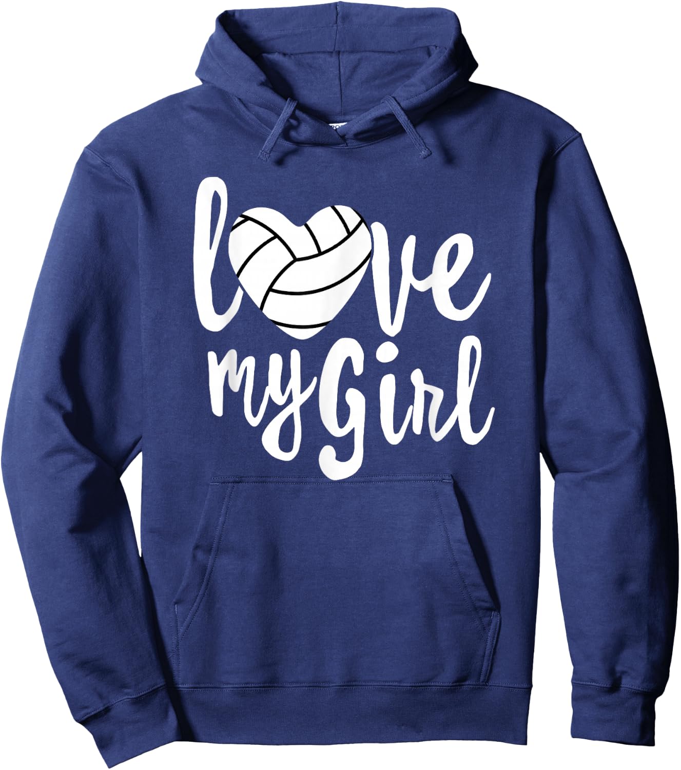 I Love My Girls Mom Volleyball Cute Volleyball Mom Hoodie - Hoodie | Navy