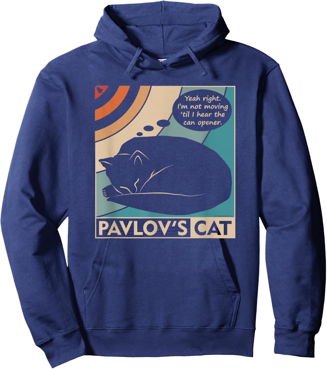 Pavlov's Cat Funny Psychology (clr) Small Hoodie - Hoodie | Navy