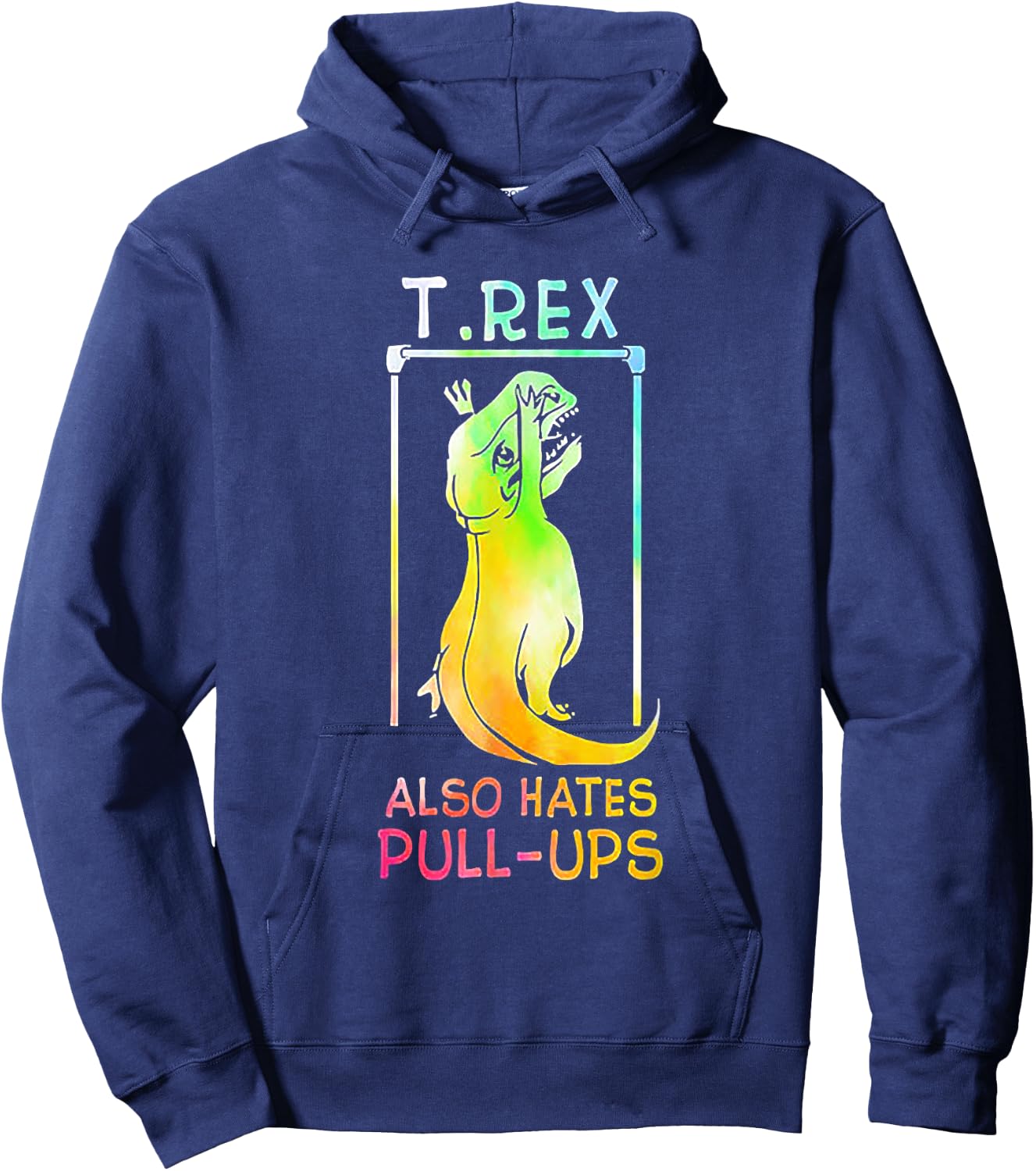 T-rex Also Hates Pull-ups Vintage Hoodie - Hoodie | Navy