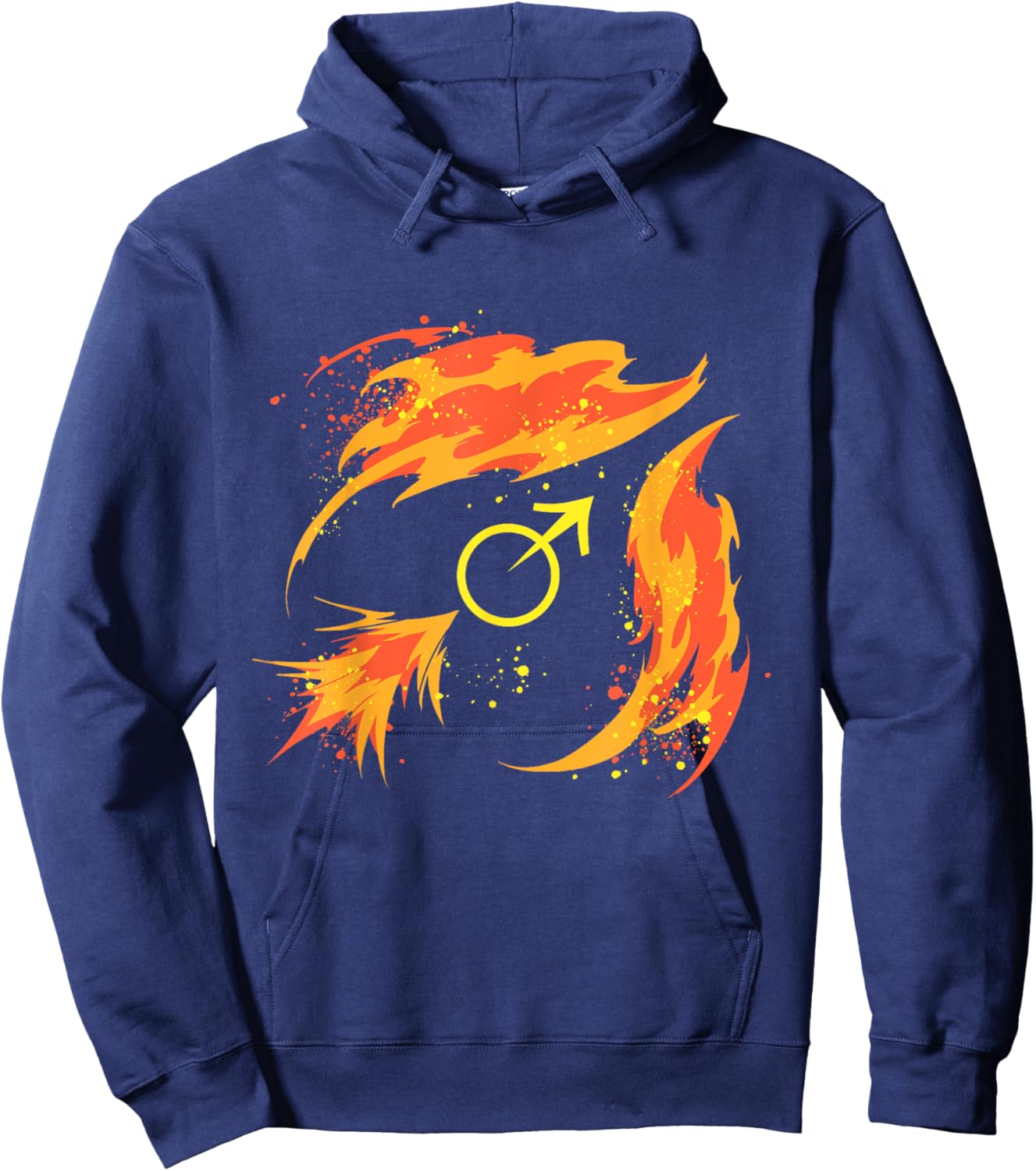 Sailor Fire Bow Mars Symbol Japanese Magical Anime Style Hoodie - Hoodie | Navy