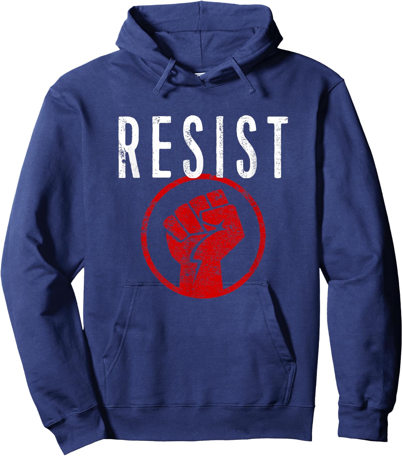Resist Fist T Shirt - Be Part of the Resistance - Anti Trump Hoodie - Hoodie | Navy