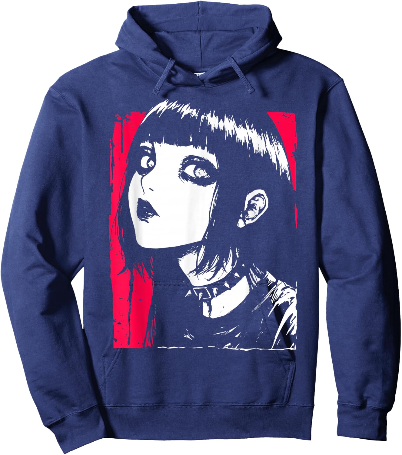 Horror Anime Manga | Japan Japanese Creepy Kawaii Goth Punk Hoodie - Hoodie | Navy