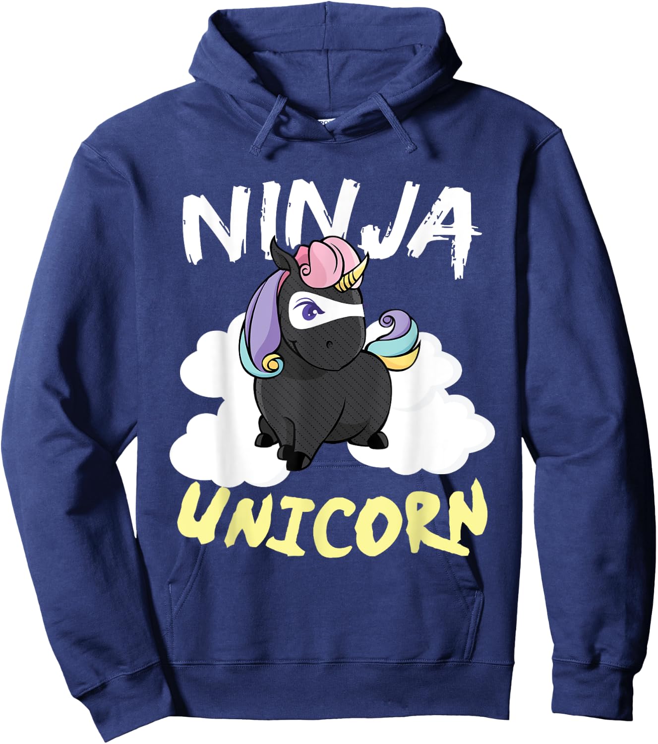 Funny Ninja Unicorn Martial Arts Unicorn Lover Gift Hoodie - Hoodie | Navy