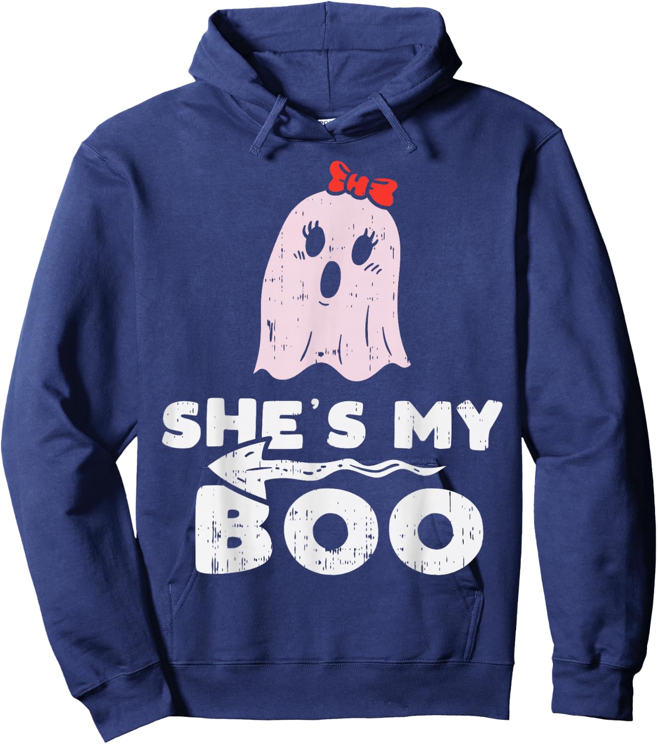Shes My Boo Cute Matching Couple Halloween Costume Boyfriend Hoodie - Hoodie | Navy