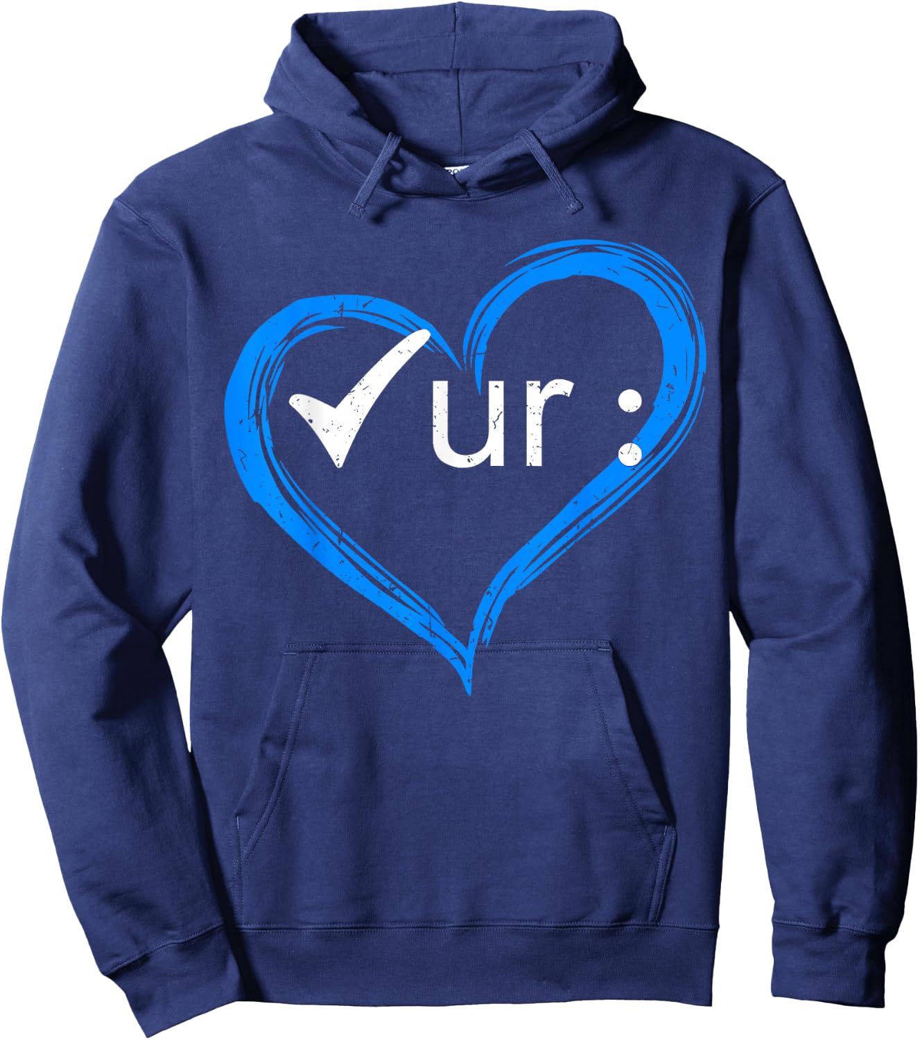 Check Ur Colon Cancer Awareness Colonoscopy Colorectal Blue Hoodie - Hoodie | Navy