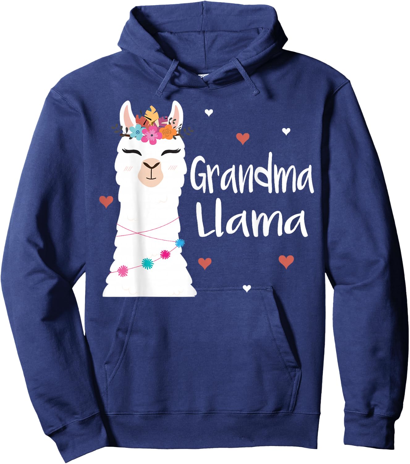 Grandma Llama Cute Llamas Lover Best Grandmother Ever Hoodie - Hoodie | Navy