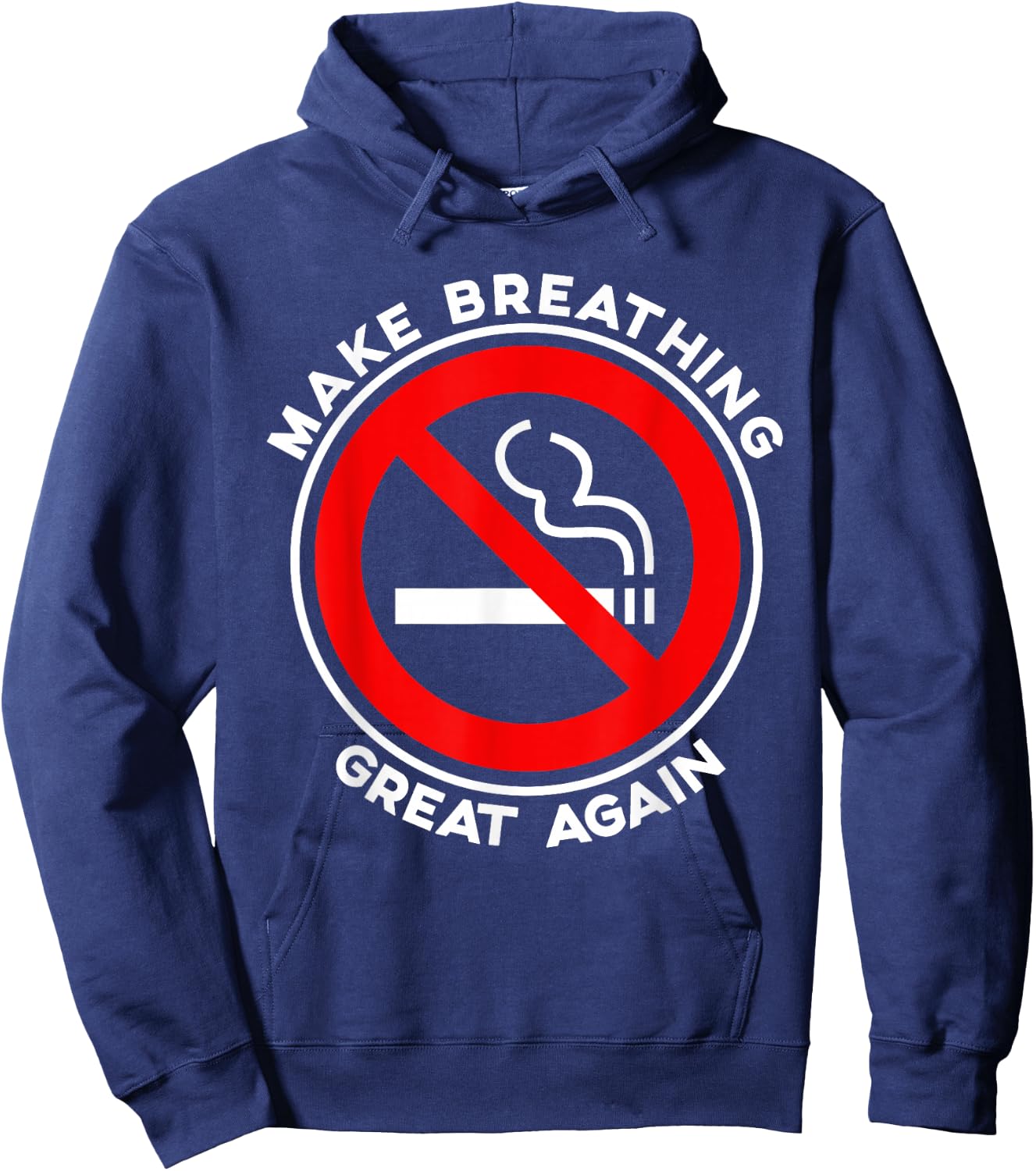 No Smoking Stop Tobacco Smoking Prevention Health Fitness Hoodie - Hoodie | Navy