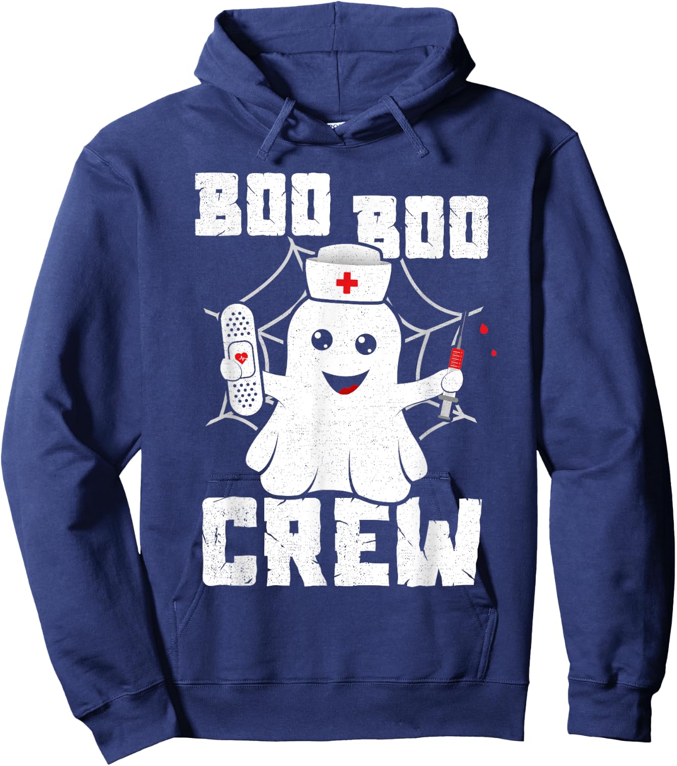 Boo Boo Crew Shirt Ghost Nurse Costume Girls Funny Halloween Hoodie - Hoodie | Navy