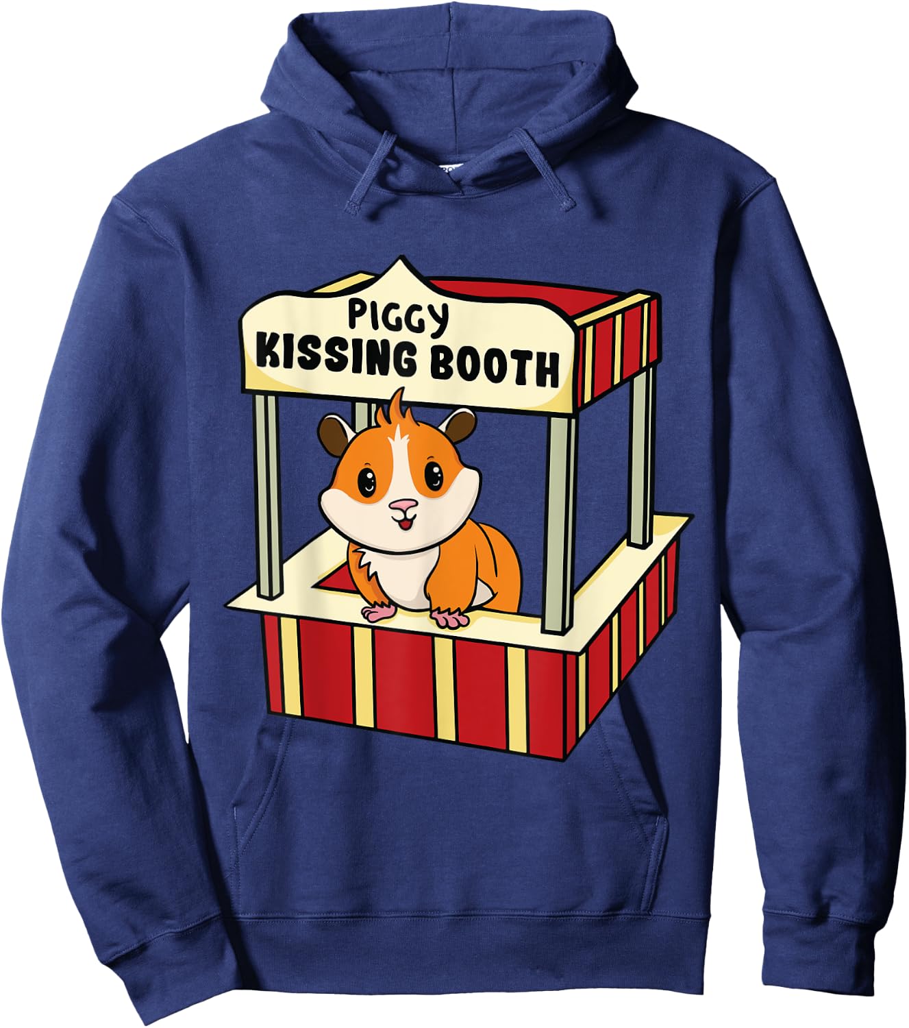 Kissing Booth Shirt Guinea Pig Kiss Pet Valentines Day Gift Hoodie - Hoodie | Navy
