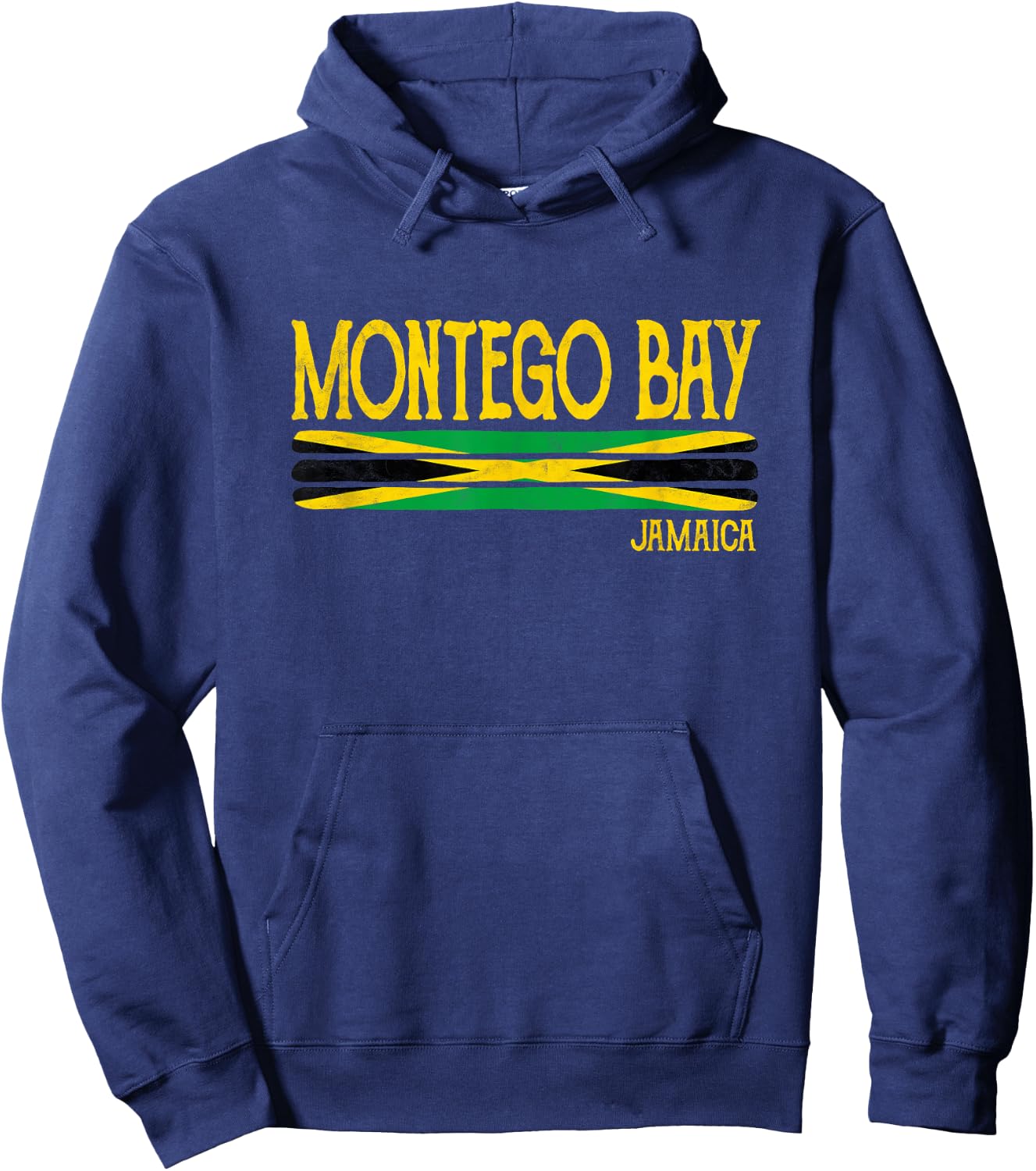 Montego Bay Jamaica Jamaican Flag Gift Souvenir Hoodie - Hoodie | Navy