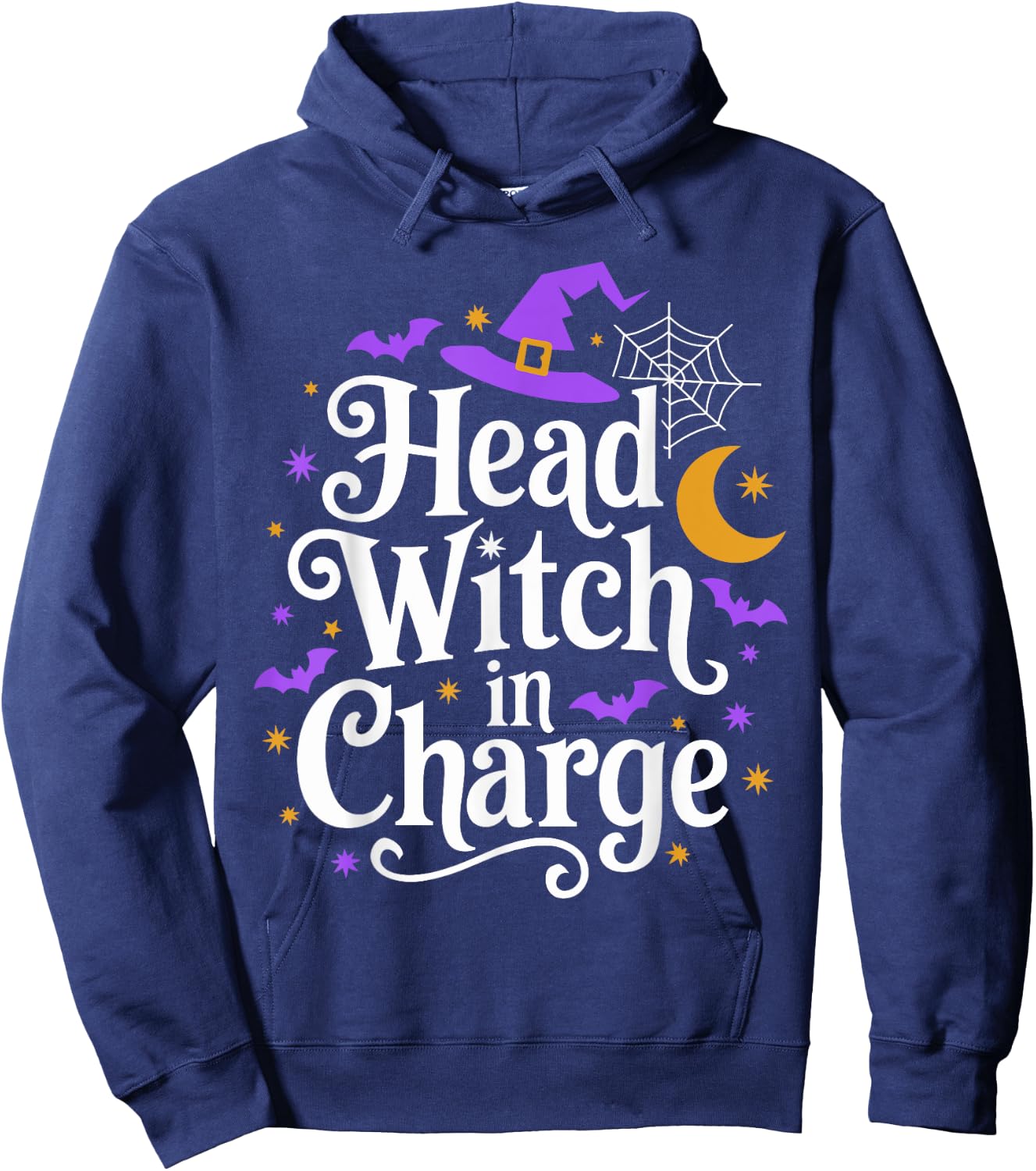 Head Witch In Charge Funny Halloween Costume for Witches Hoodie - Hoodie | Navy