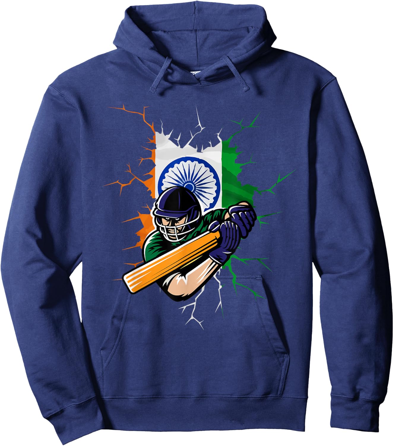 India Cricket T Shirt National Fans Team Jersey Gift Indian Hoodie - Hoodie | Navy