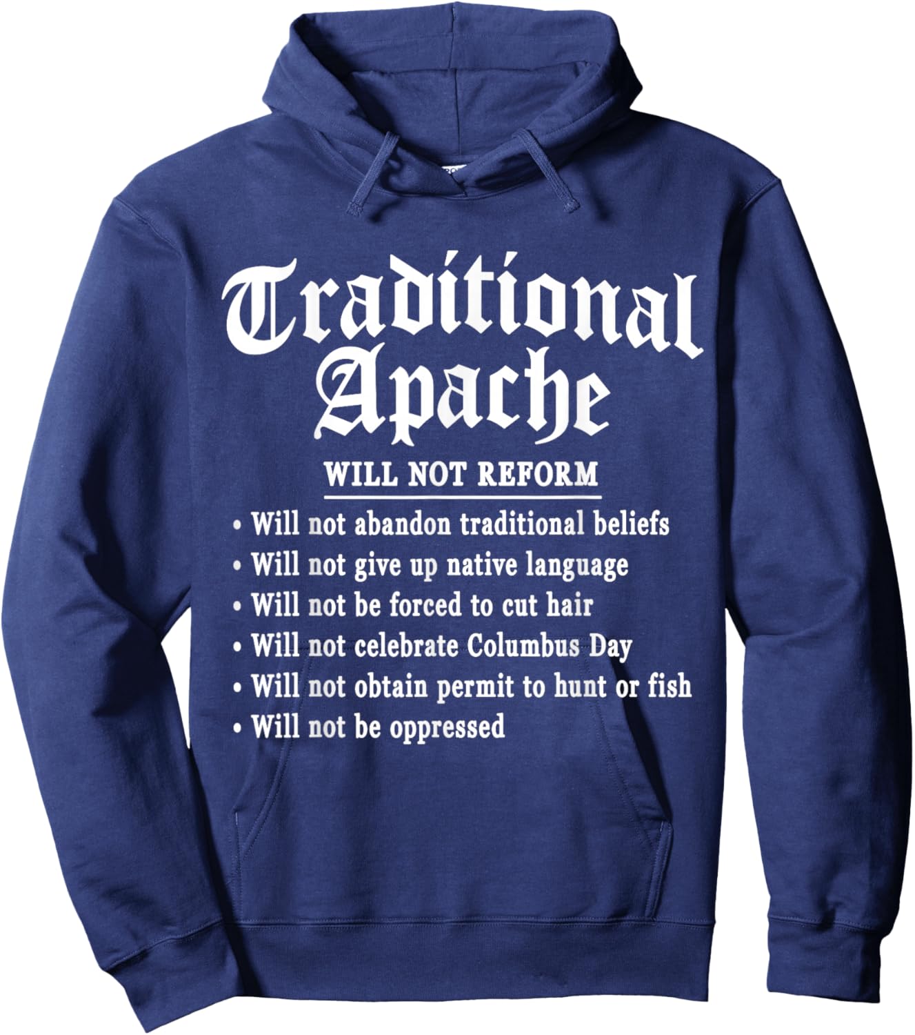 Apache Native American Hoodie - Hoodie | Navy