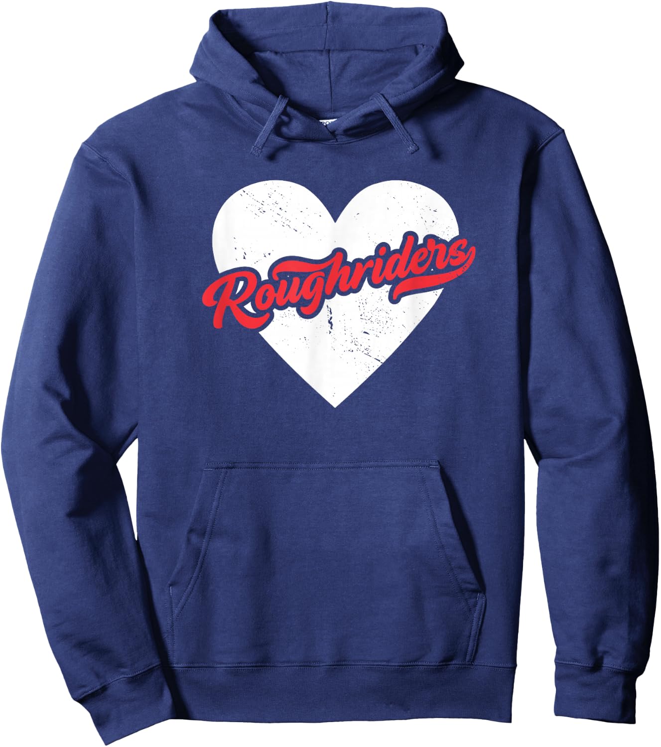 Vintage Roughriders High School Go Rough Riders Pride Heart Hoodie - Hoodie | Navy