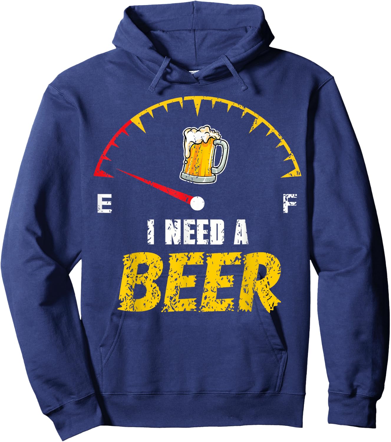 Funny Beer Drinker Humor I Need A Beer Drinking Gag Hoodie - Hoodie | Navy