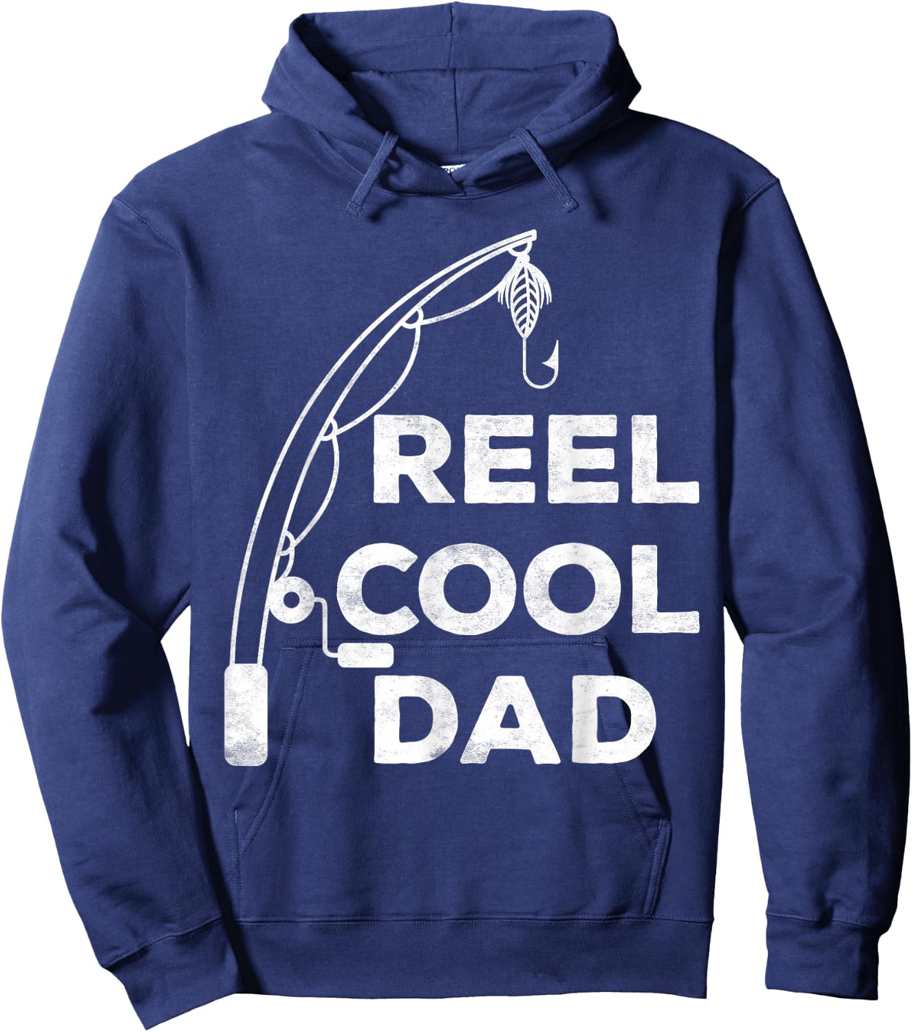 Reel Cool Dad Shirt Men Fisherman Fathers Day Hoodie - Hoodie | Navy
