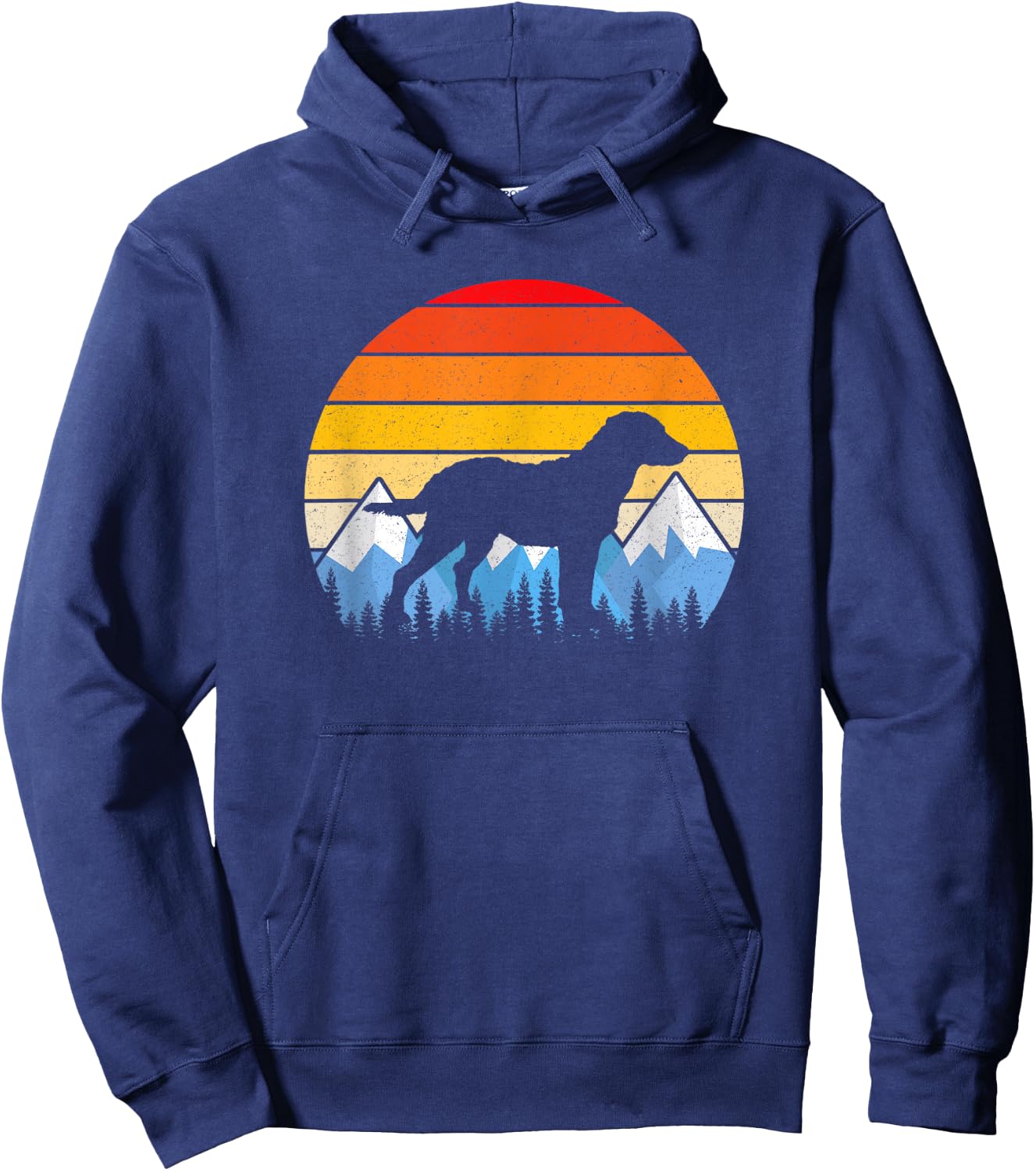 Vintage Retro Chesapeake Bay Retriever T Shirt Hoodie - Hoodie | Navy