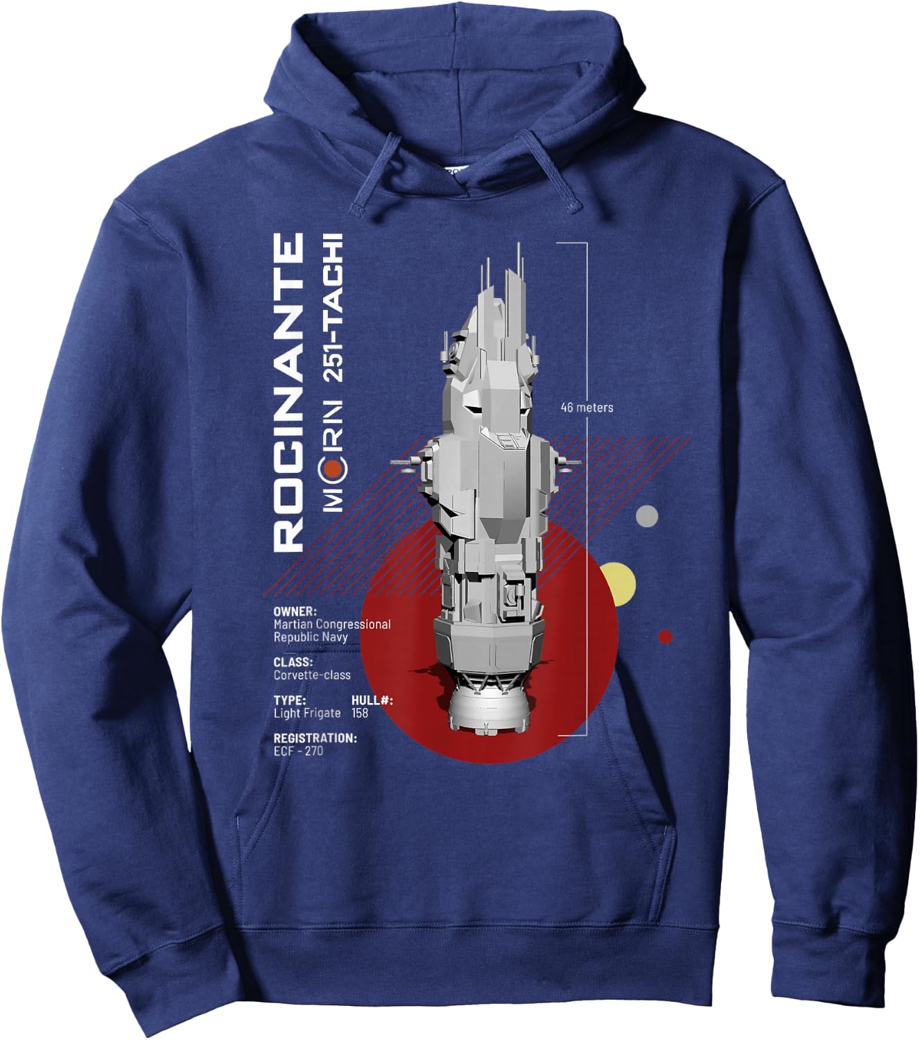 The Expanse Rocinante Ship Hoodie - Hoodie | Navy